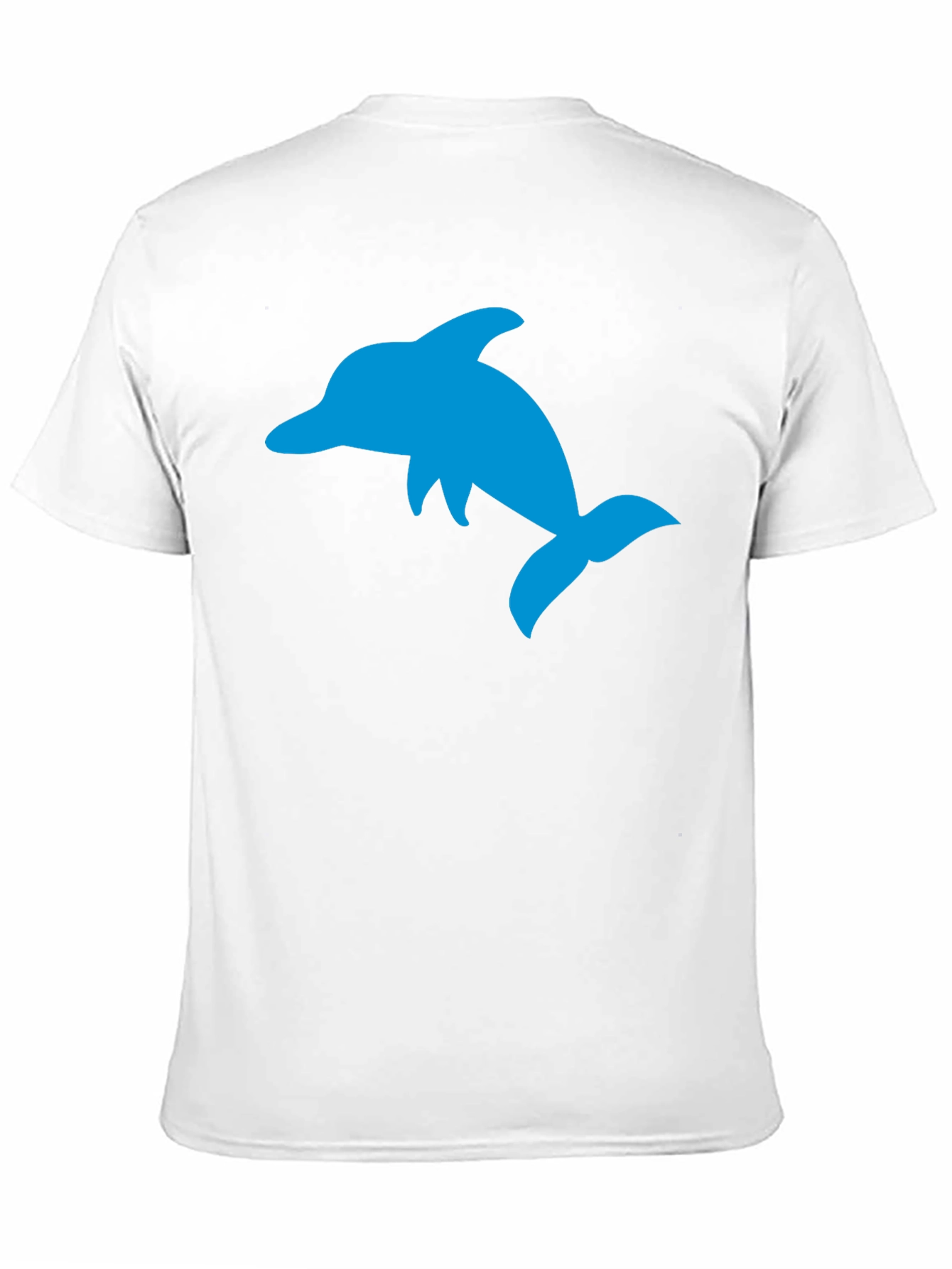 Black T-Shirt with Blue Dolphin Graphic