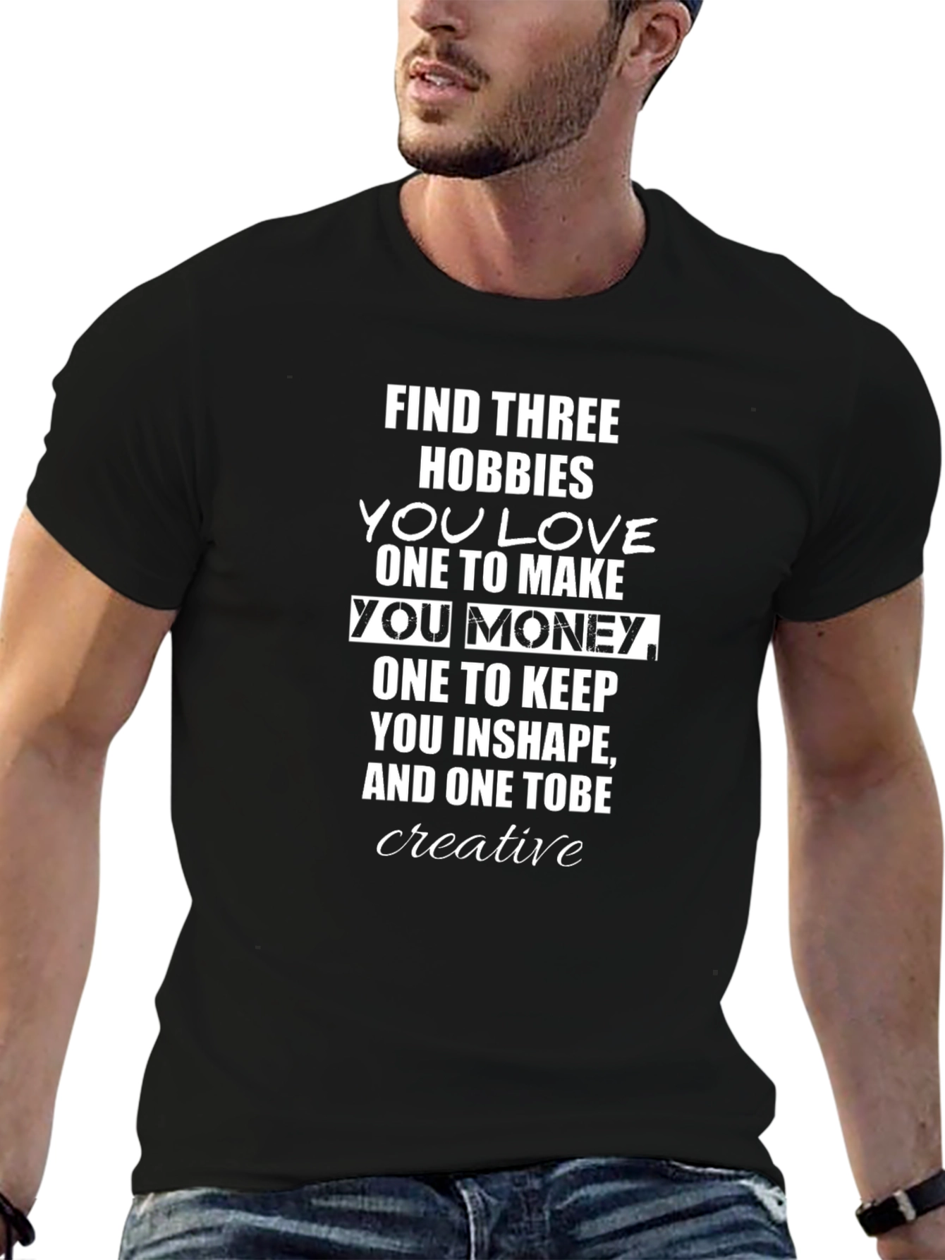 Find Three Hobbies Graphic T-Shirt