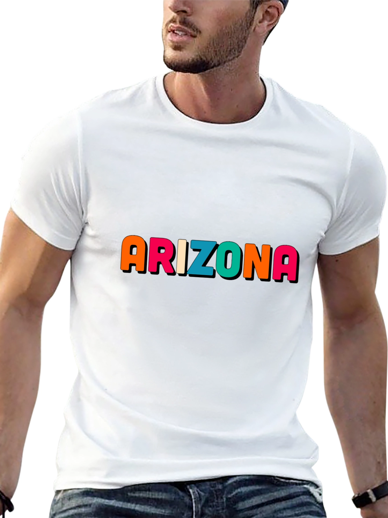 Arizona Graphic Print Black T-Shirt