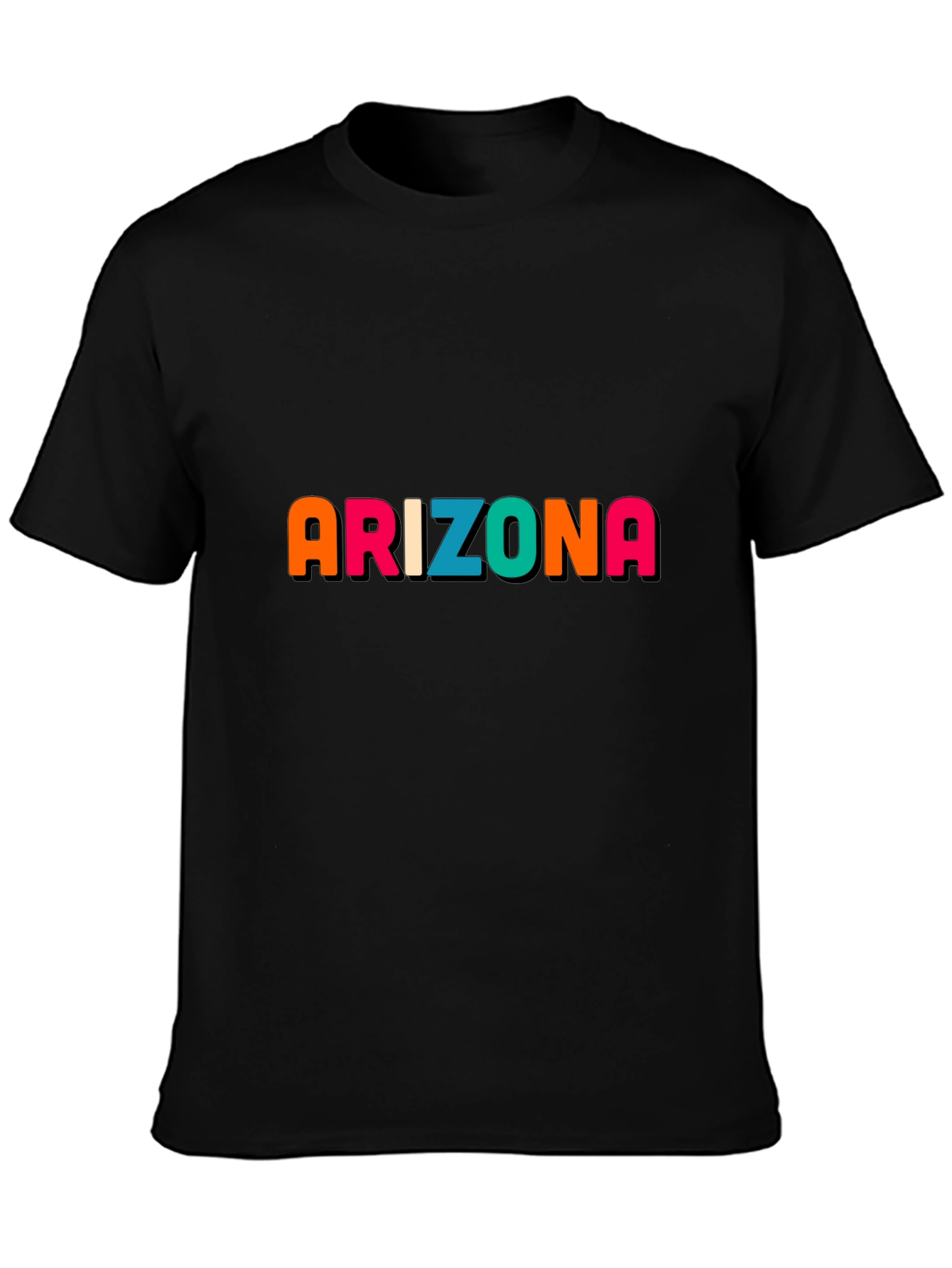 Arizona Graphic Print Black T-Shirt