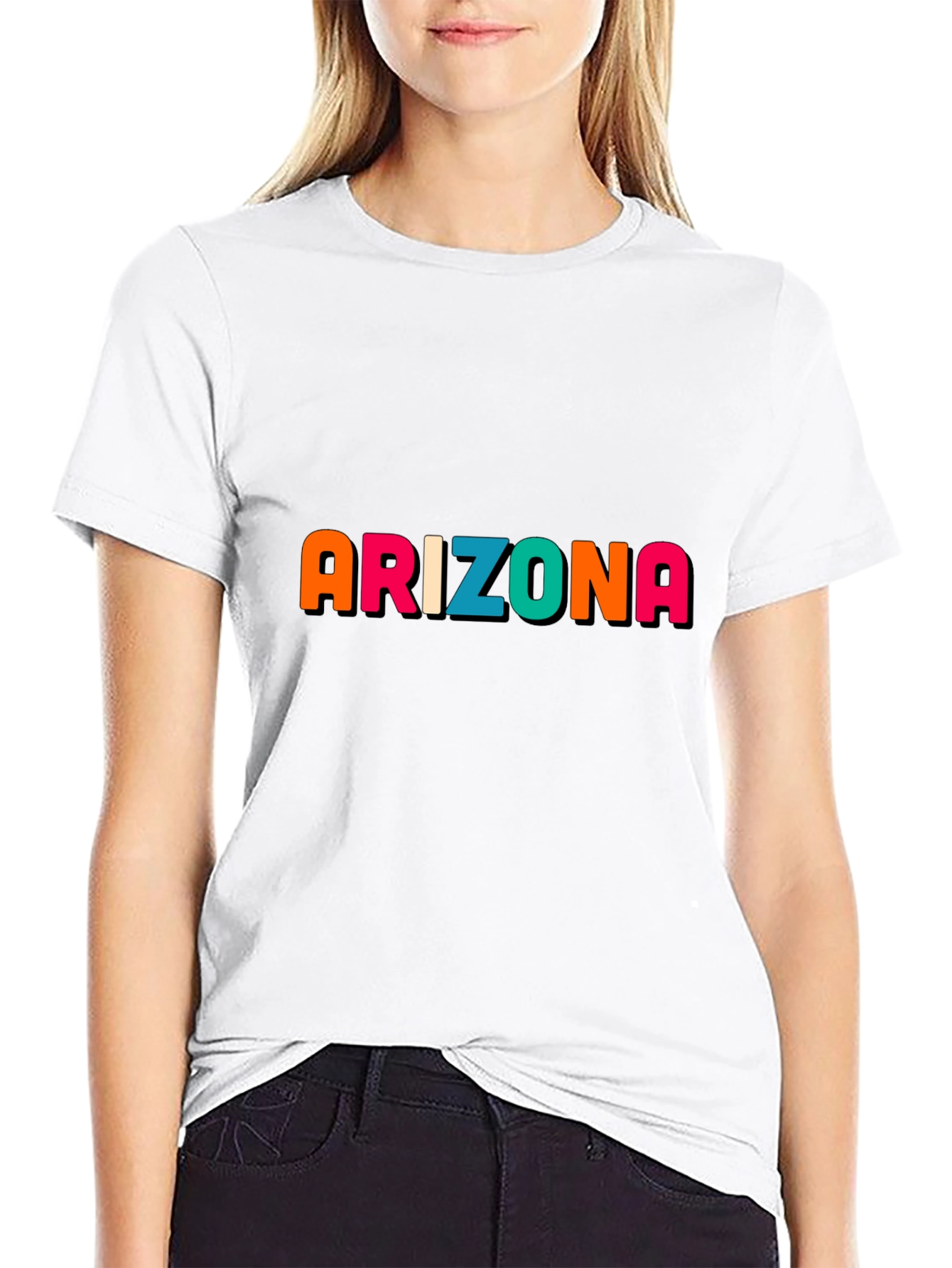 Arizona Graphic Print Black T-Shirt