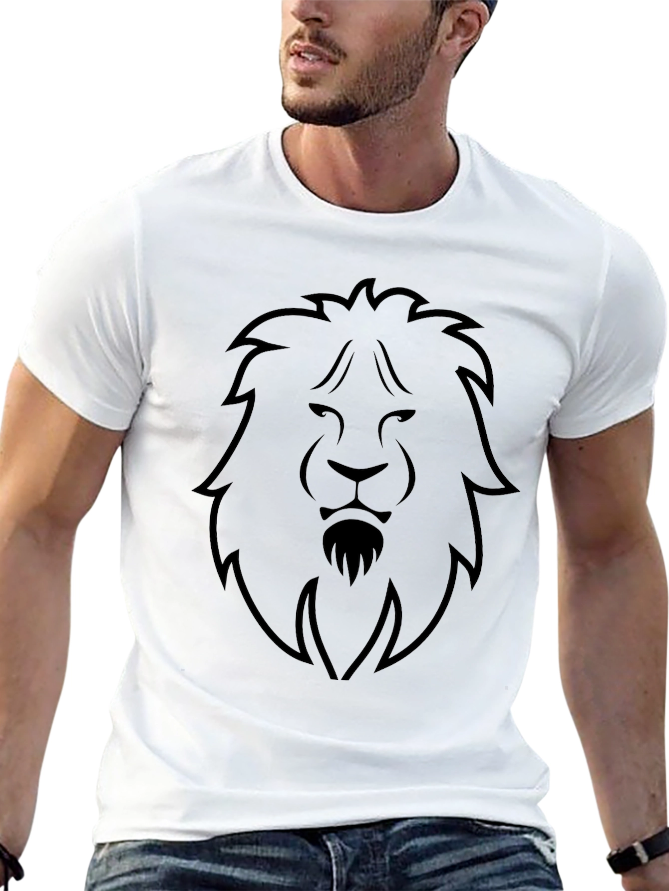 Lion Graphic Black T-Shirt - Modern Style