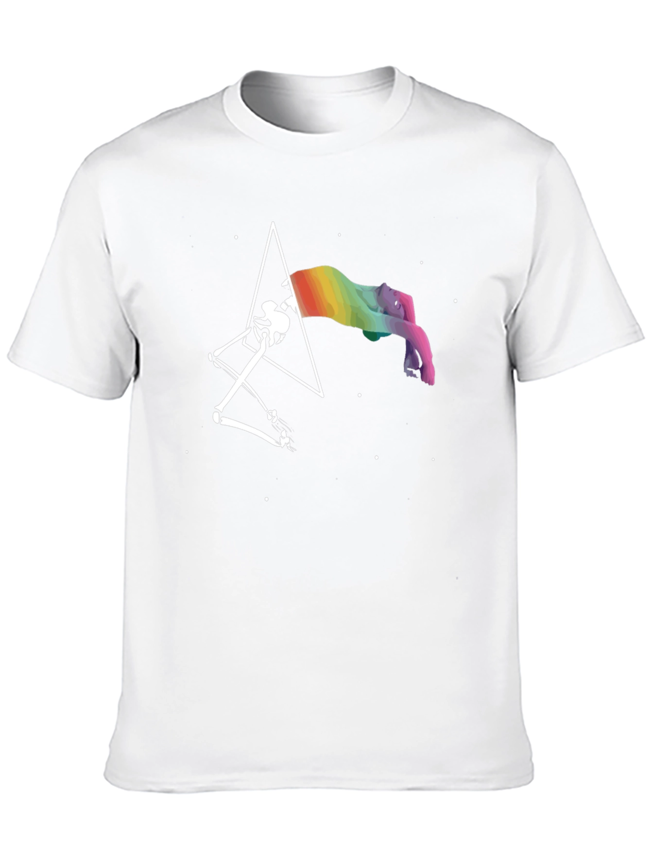 Prism Rainbow Skeleton Lamp T-Shirt