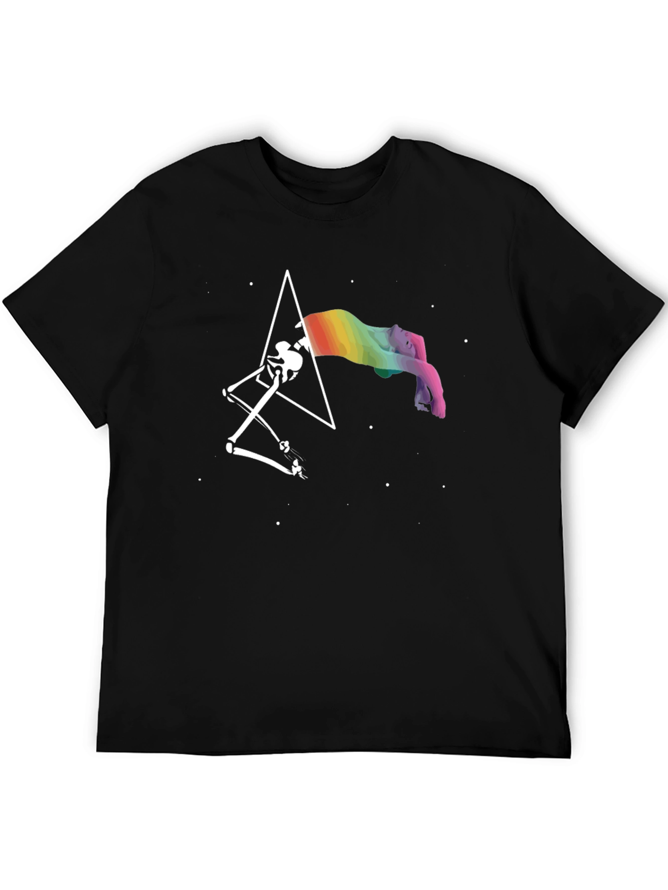 Prism Rainbow Skeleton Lamp T-Shirt