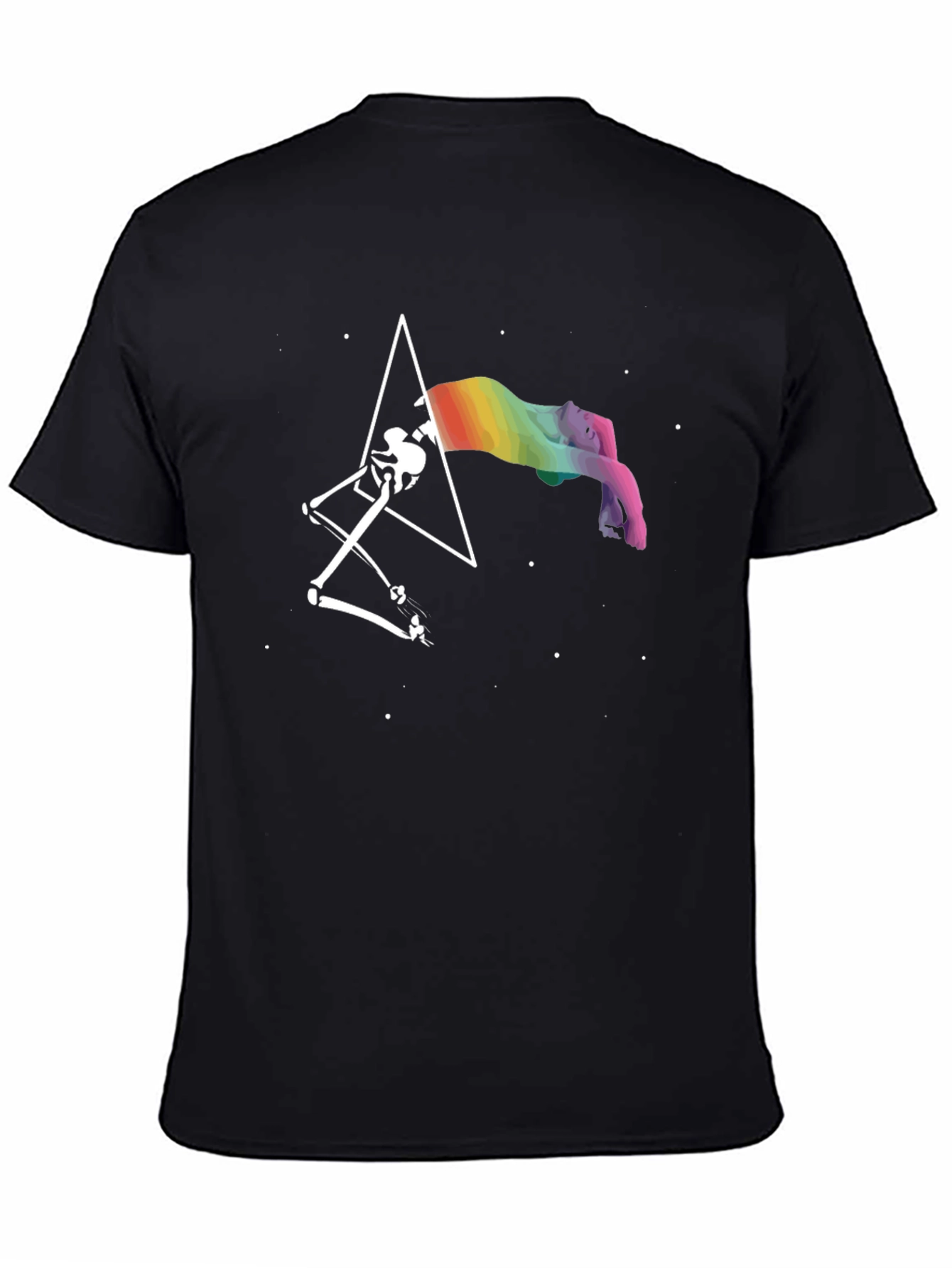 Prism Rainbow Skeleton Lamp T-Shirt