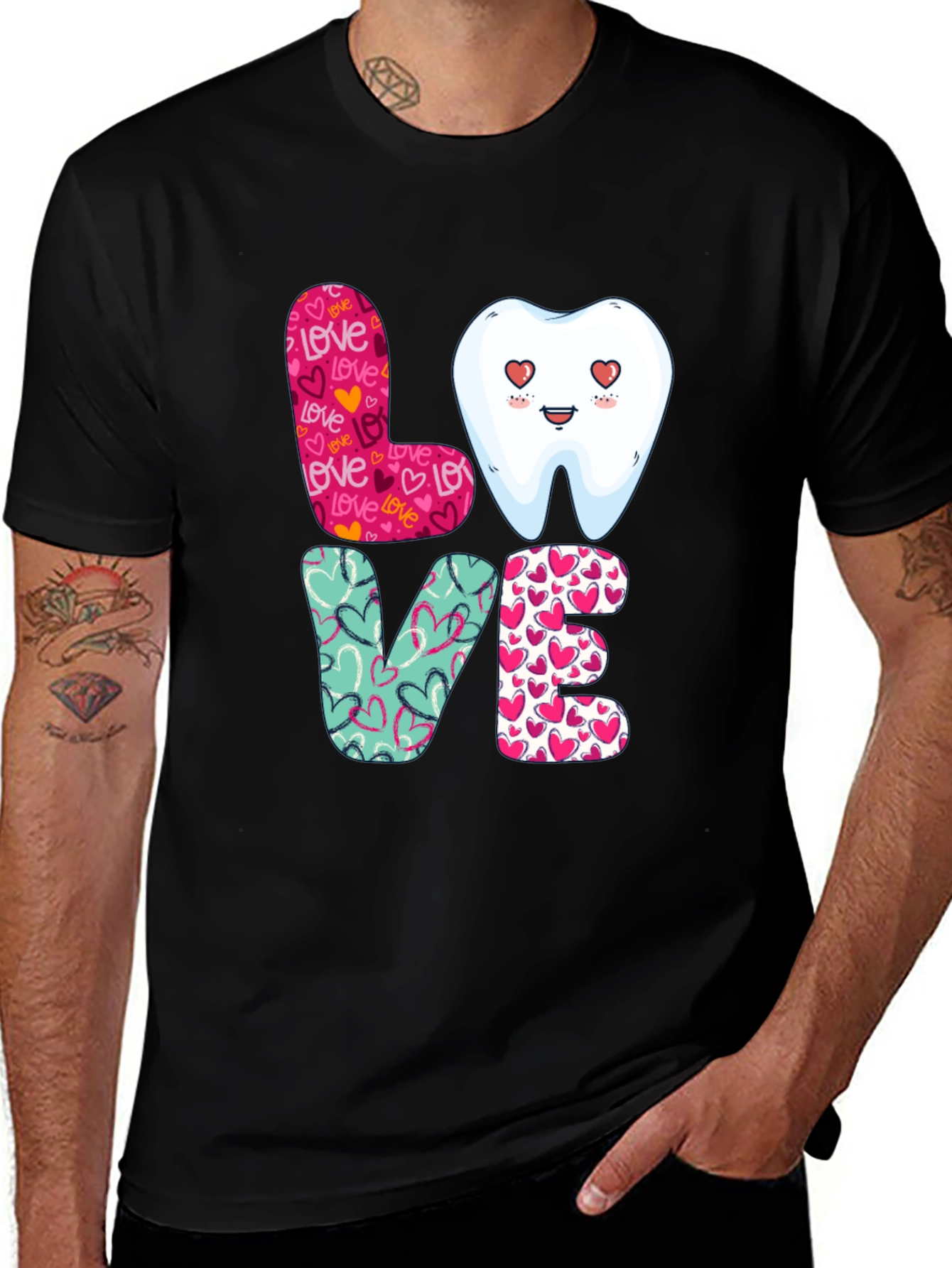 Dental Love Graphic Tee - Dentist Valentines Day Shirt