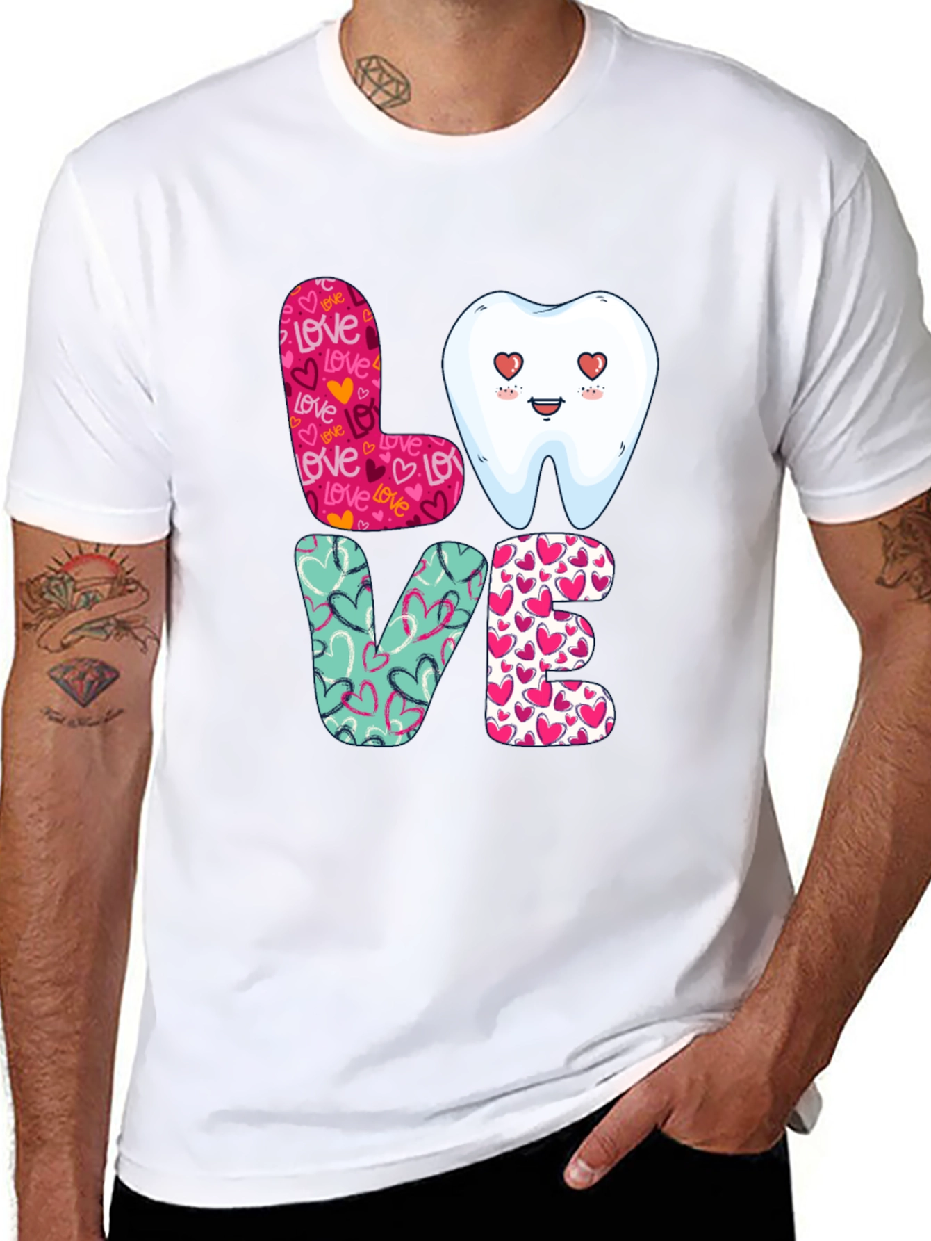Dental Love Graphic Tee - Dentist Valentines Day Shirt