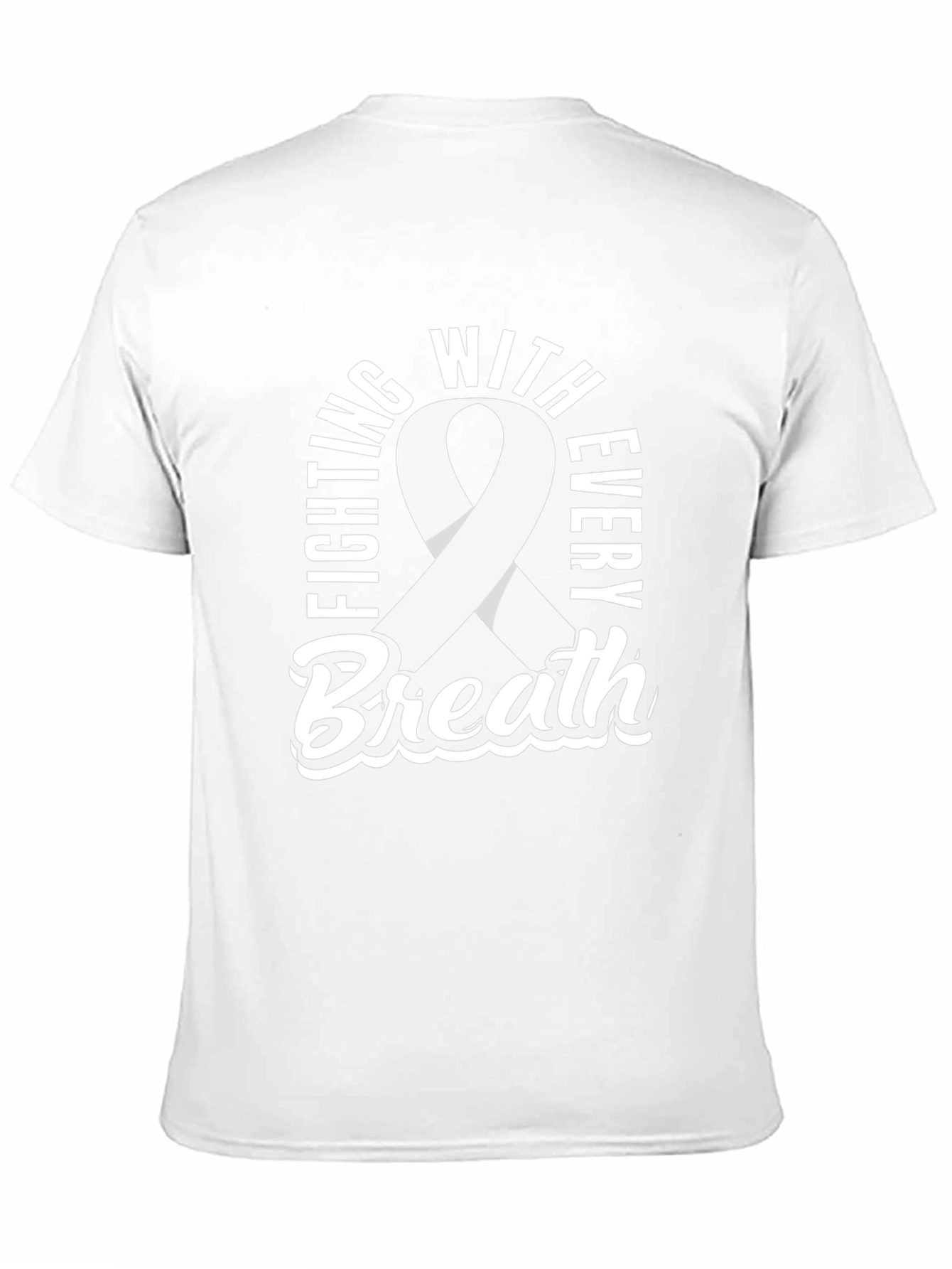 Fighting With Every Breath Ribbon T-Shirt
