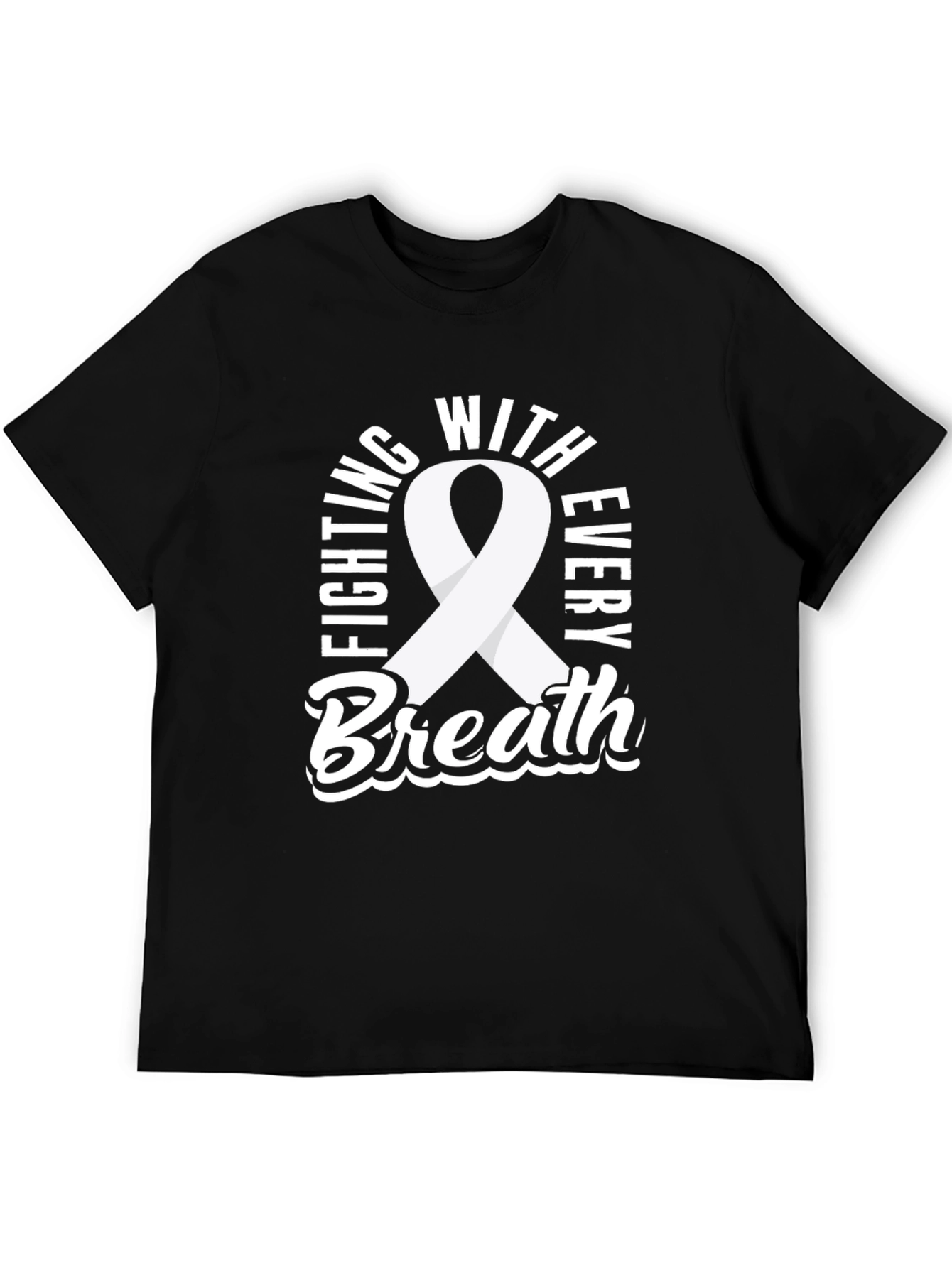 Fighting With Every Breath Ribbon T-Shirt