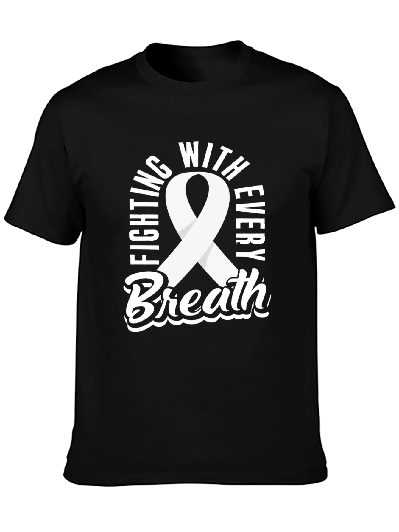 Fighting With Every Breath Ribbon T-Shirt