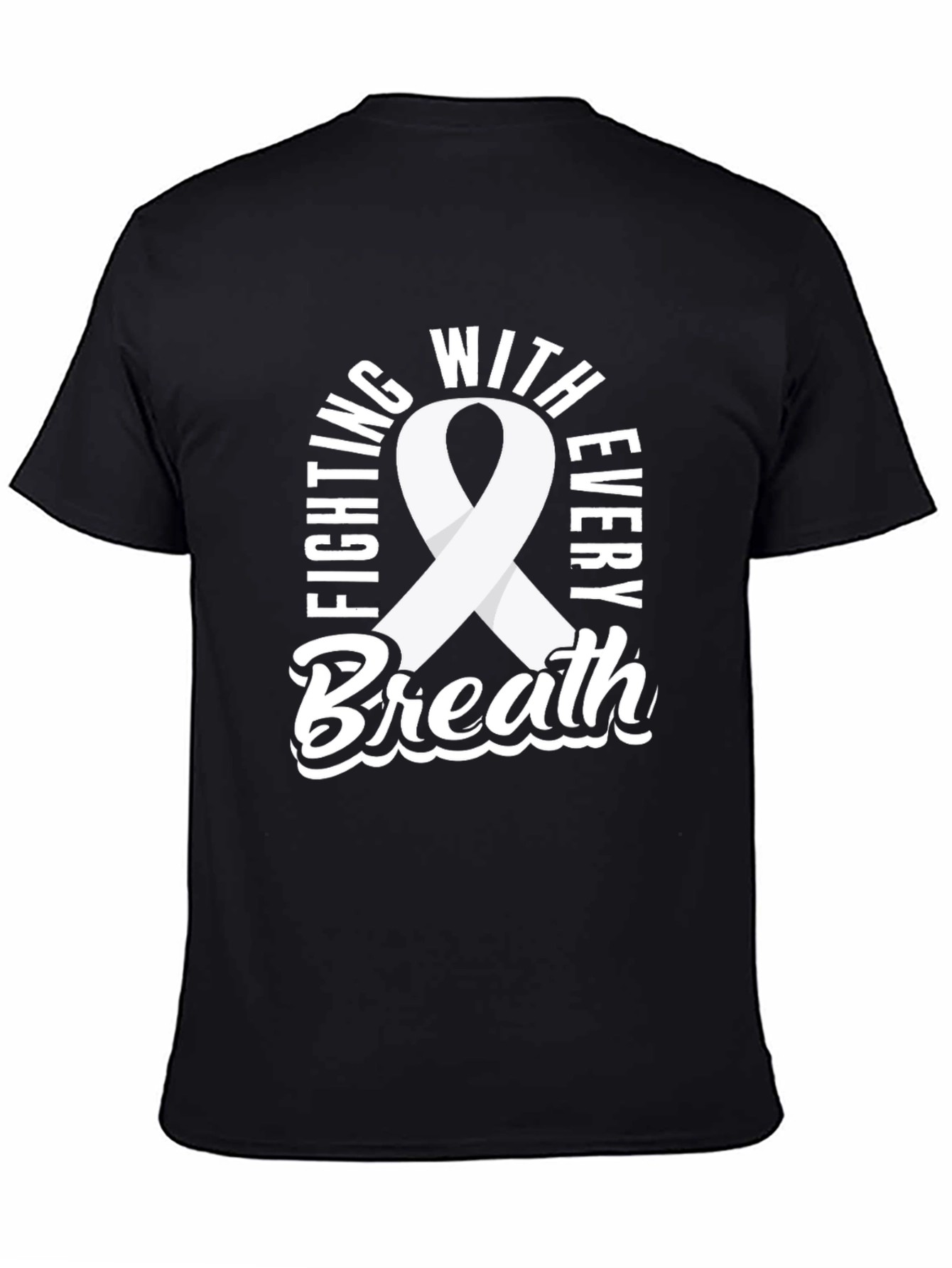 Fighting With Every Breath Ribbon T-Shirt