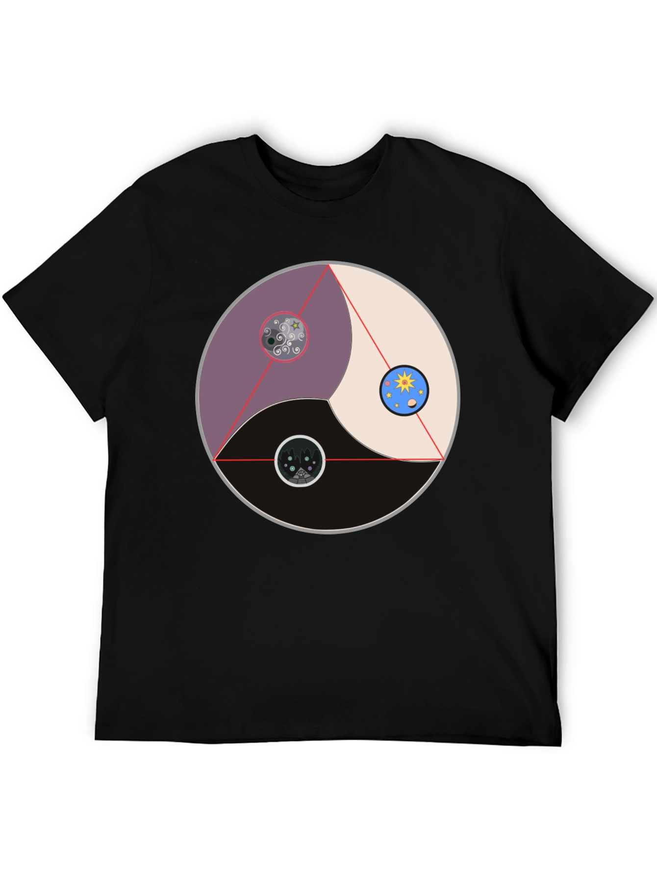 Yin Yang Universe T-Shirt - Balance and Harmony