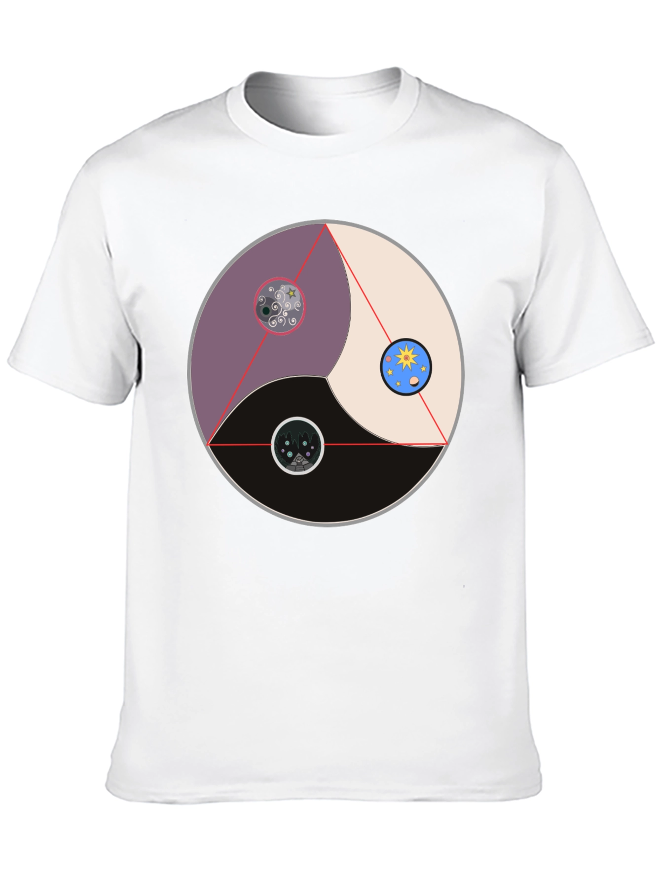 Yin Yang Universe T-Shirt - Balance and Harmony