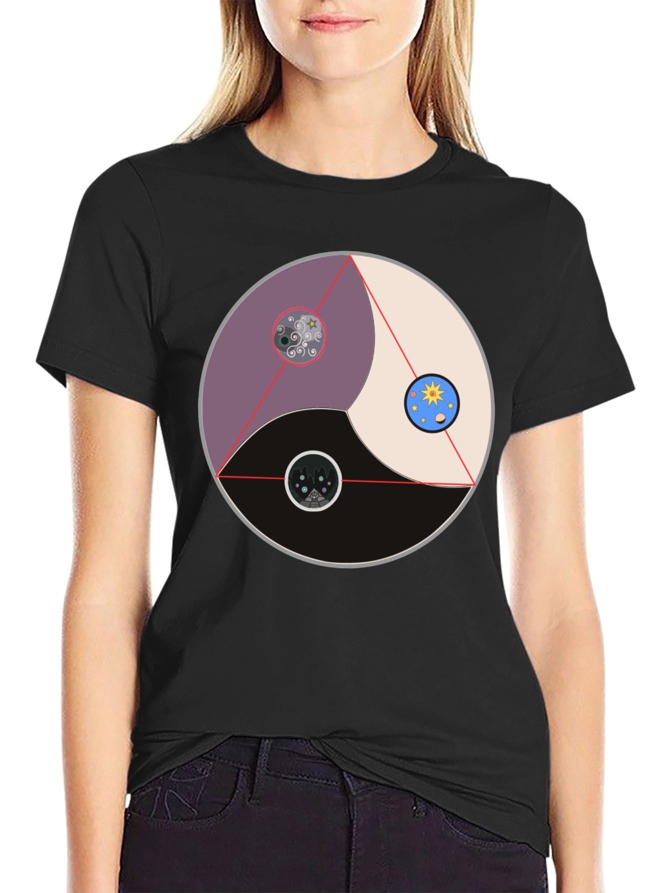 Yin Yang Universe T-Shirt - Balance and Harmony