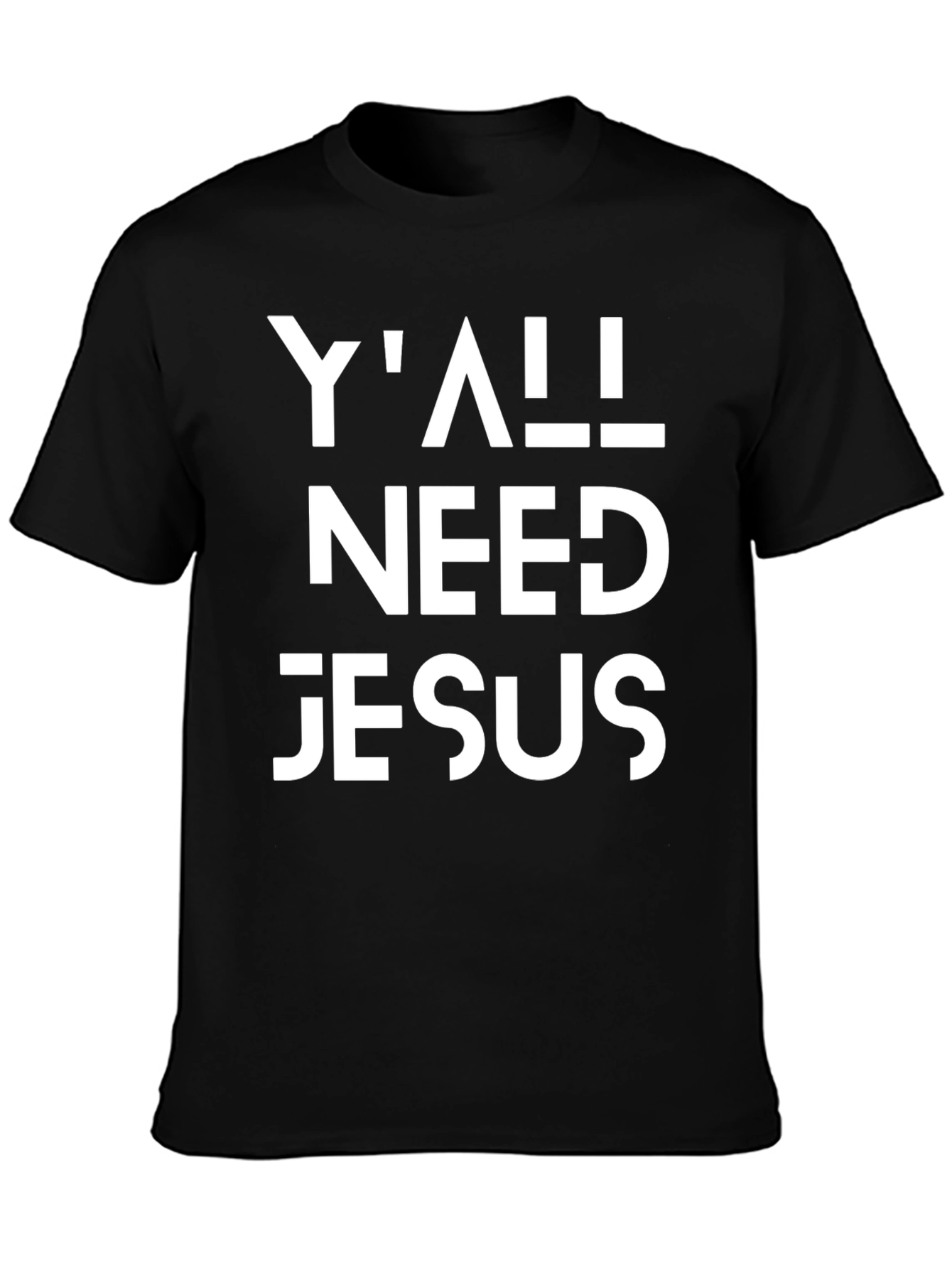 Yall Need Jesus Graphic Tee - Black