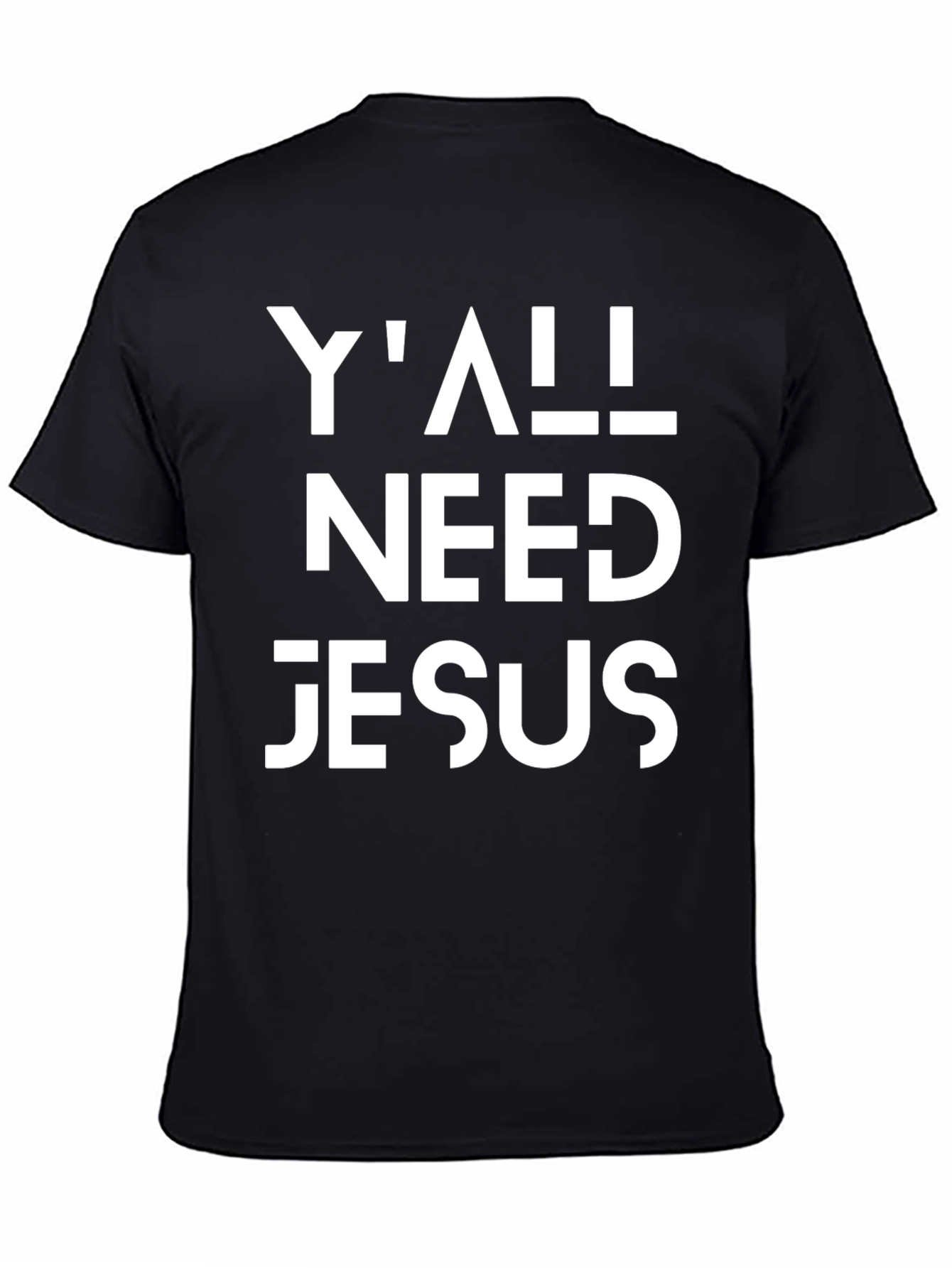 Yall Need Jesus Graphic Tee - Black