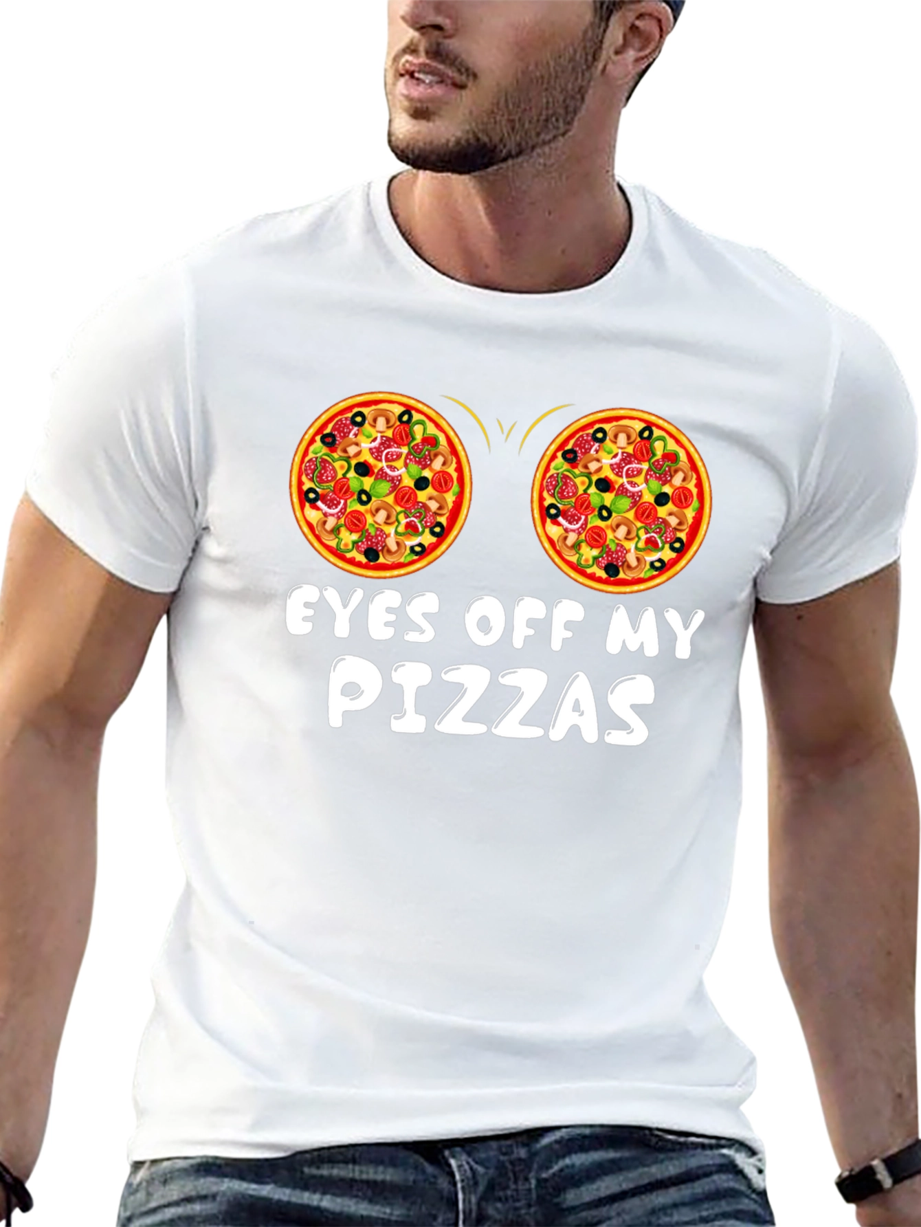 Funny Pizza T-Shirt - Eyes Off My Pizzas