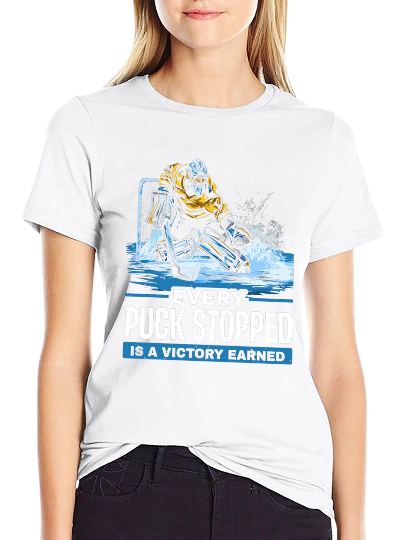 Hockey Goalie T-Shirt - Every Puck Stopped