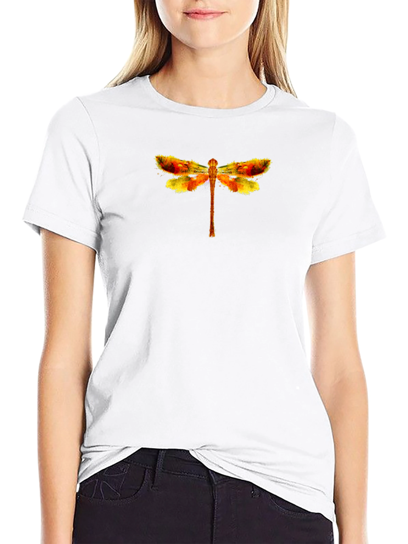 Dragonfly Graphic Tee - Stylish Black T-Shirt
