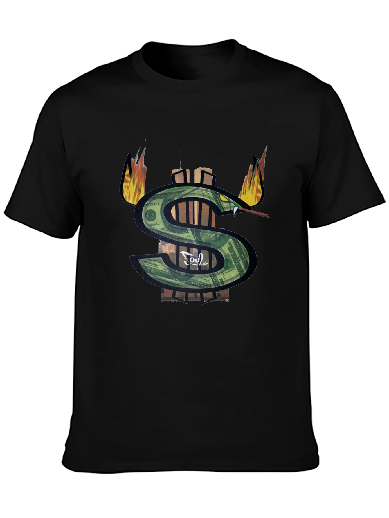 Money Snake Graphic Tee - Black