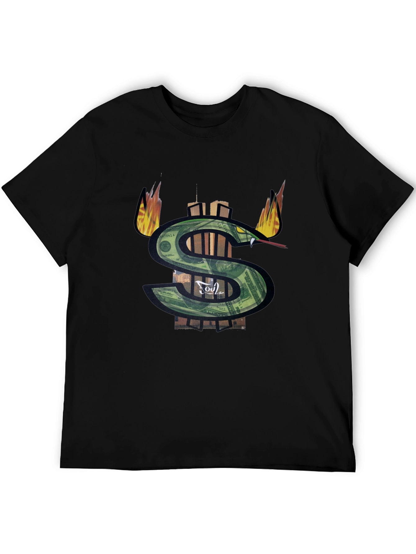 Money Snake Graphic Tee - Black