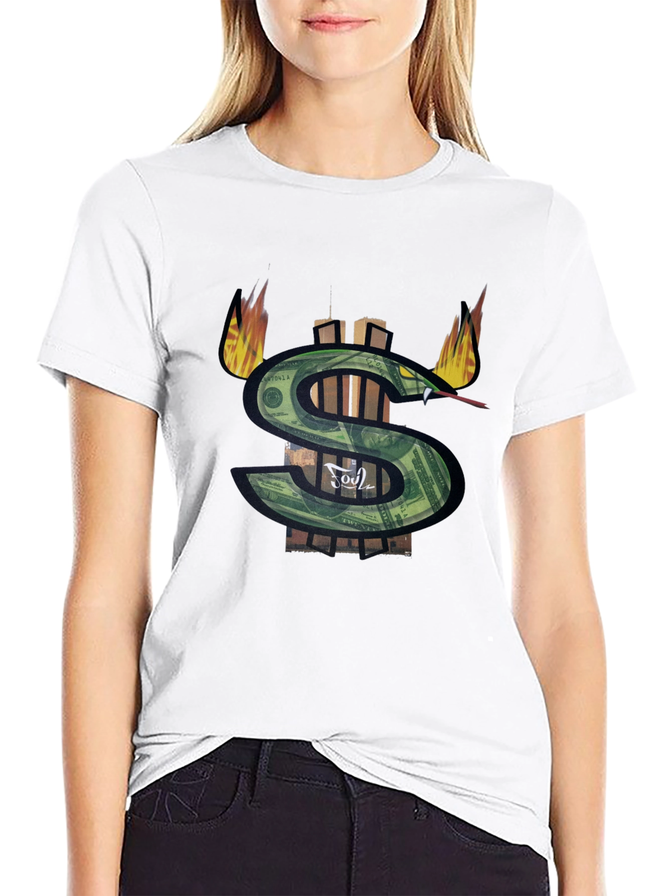 Money Snake Graphic Tee - Black