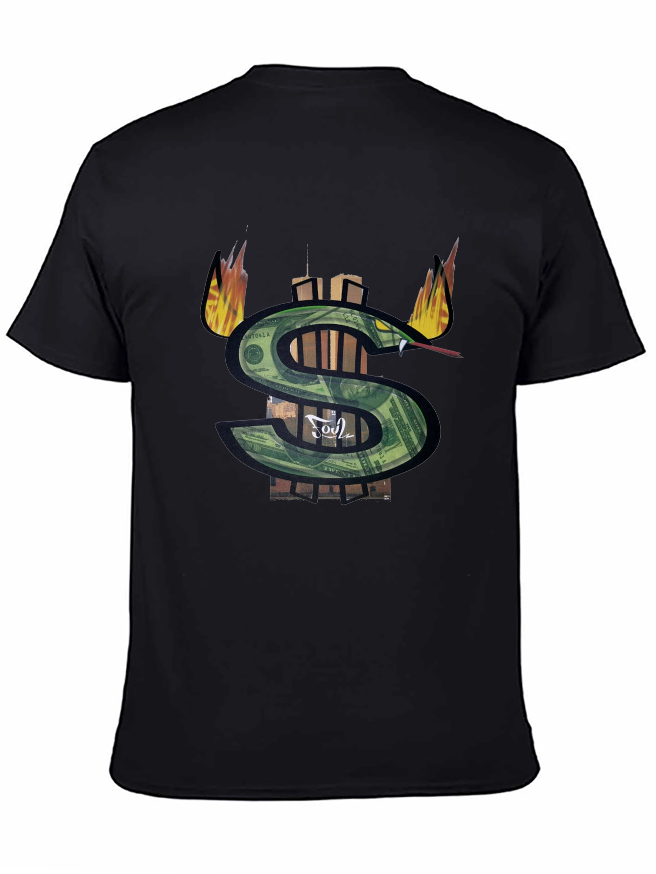 Money Snake Graphic Tee - Black