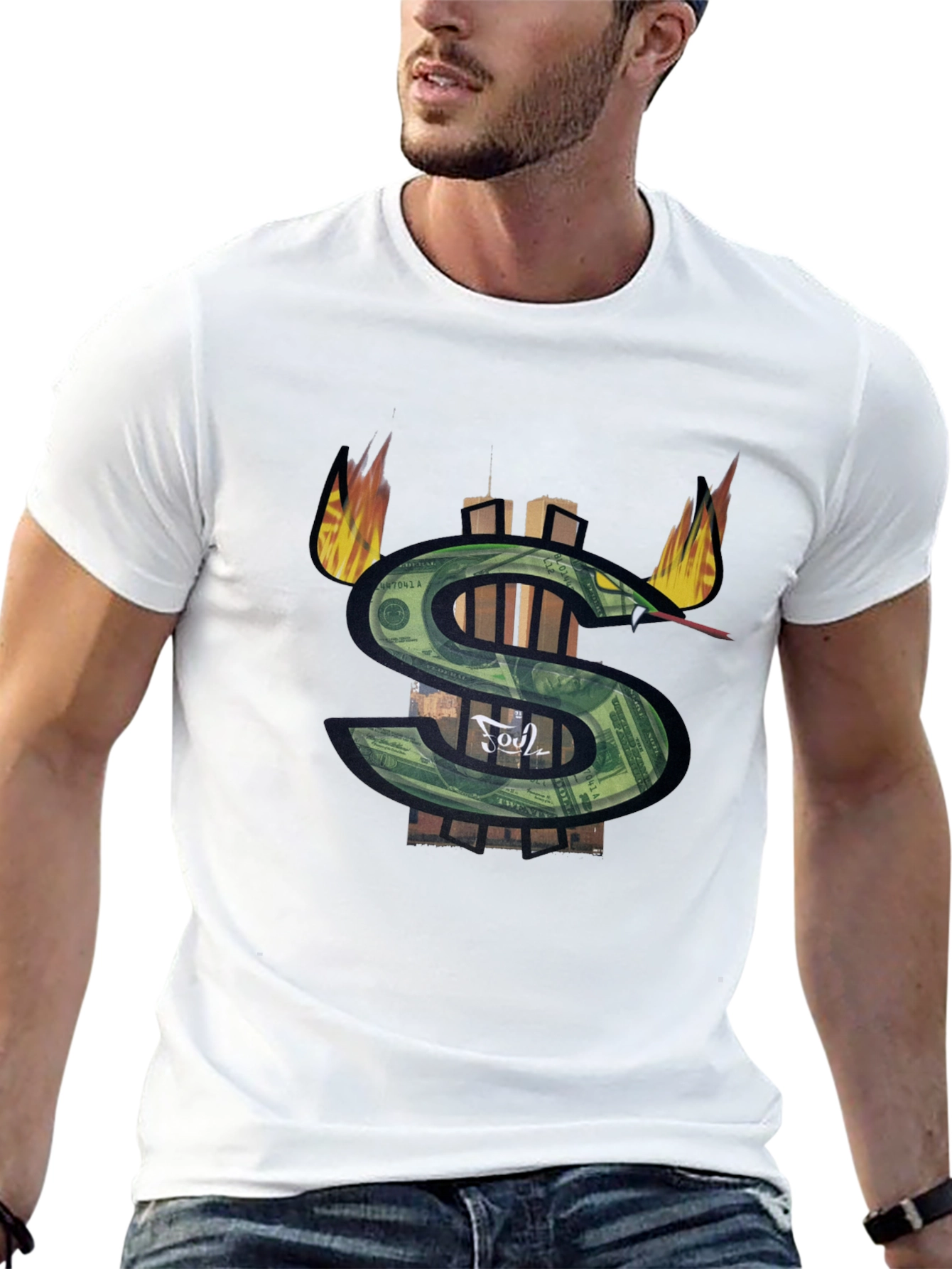 Money Snake Graphic Tee - Black