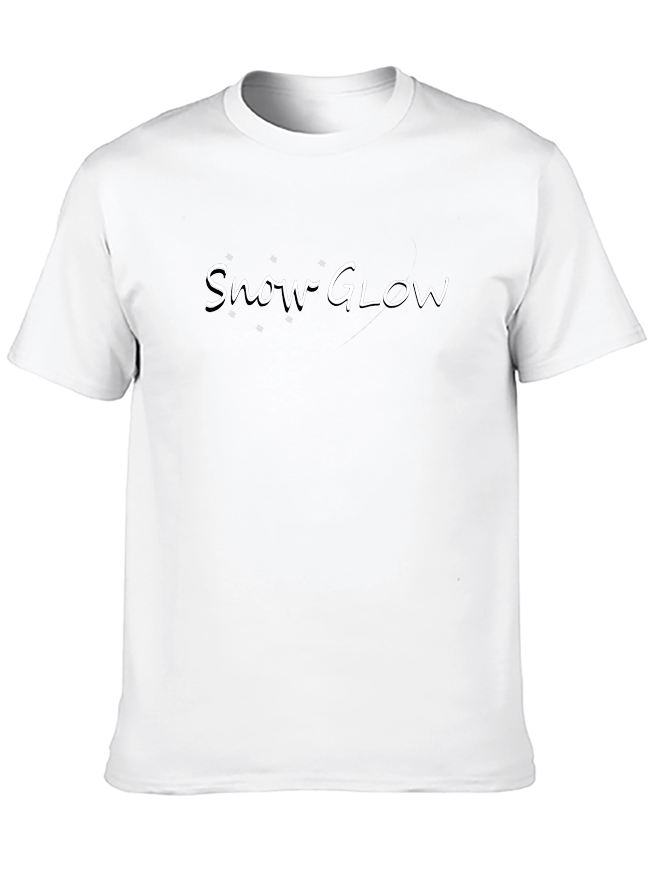 Snow Glow Black T-Shirt