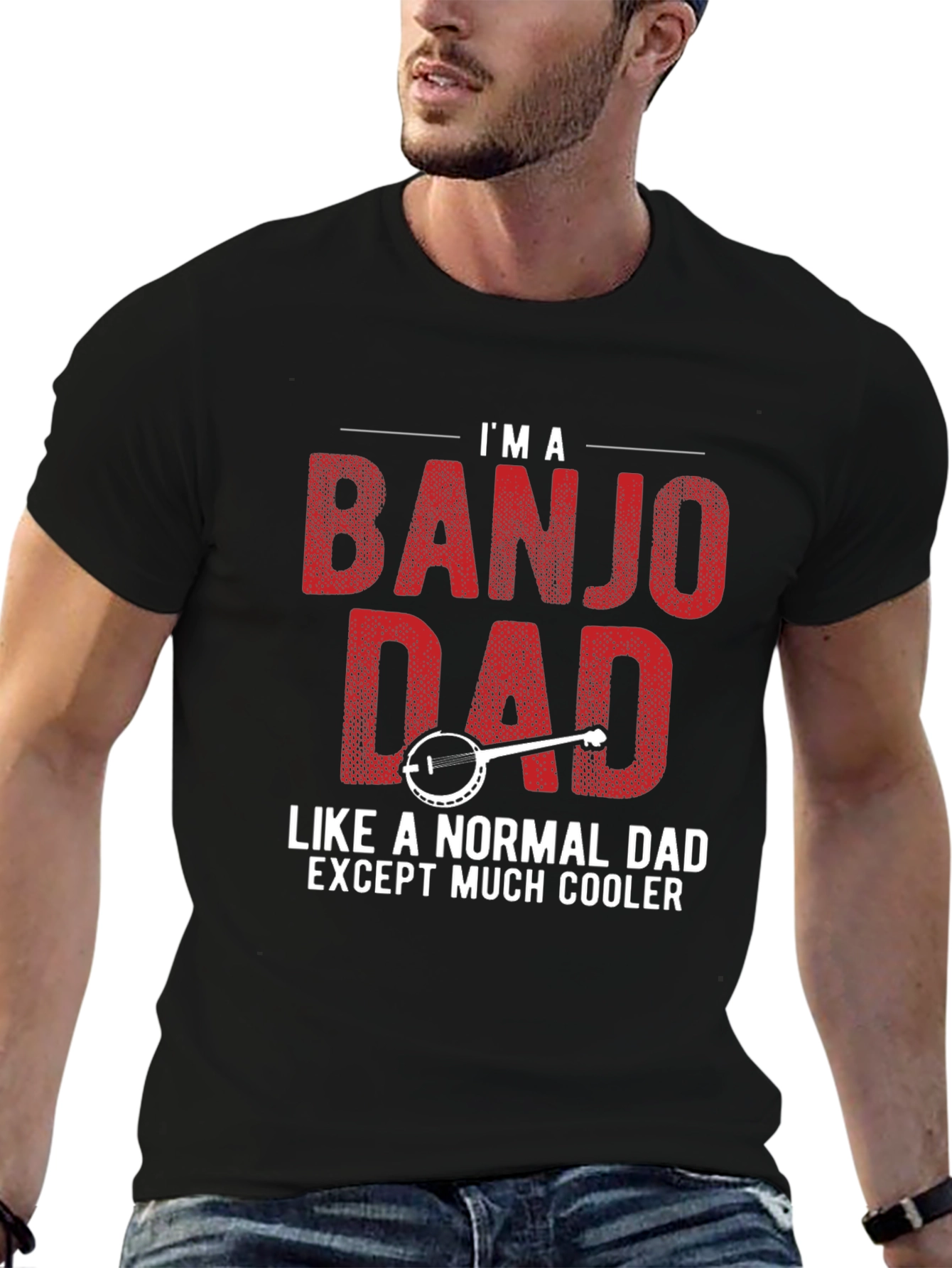 Banjo Dad Graphic T-Shirt - Cool Dad Gift