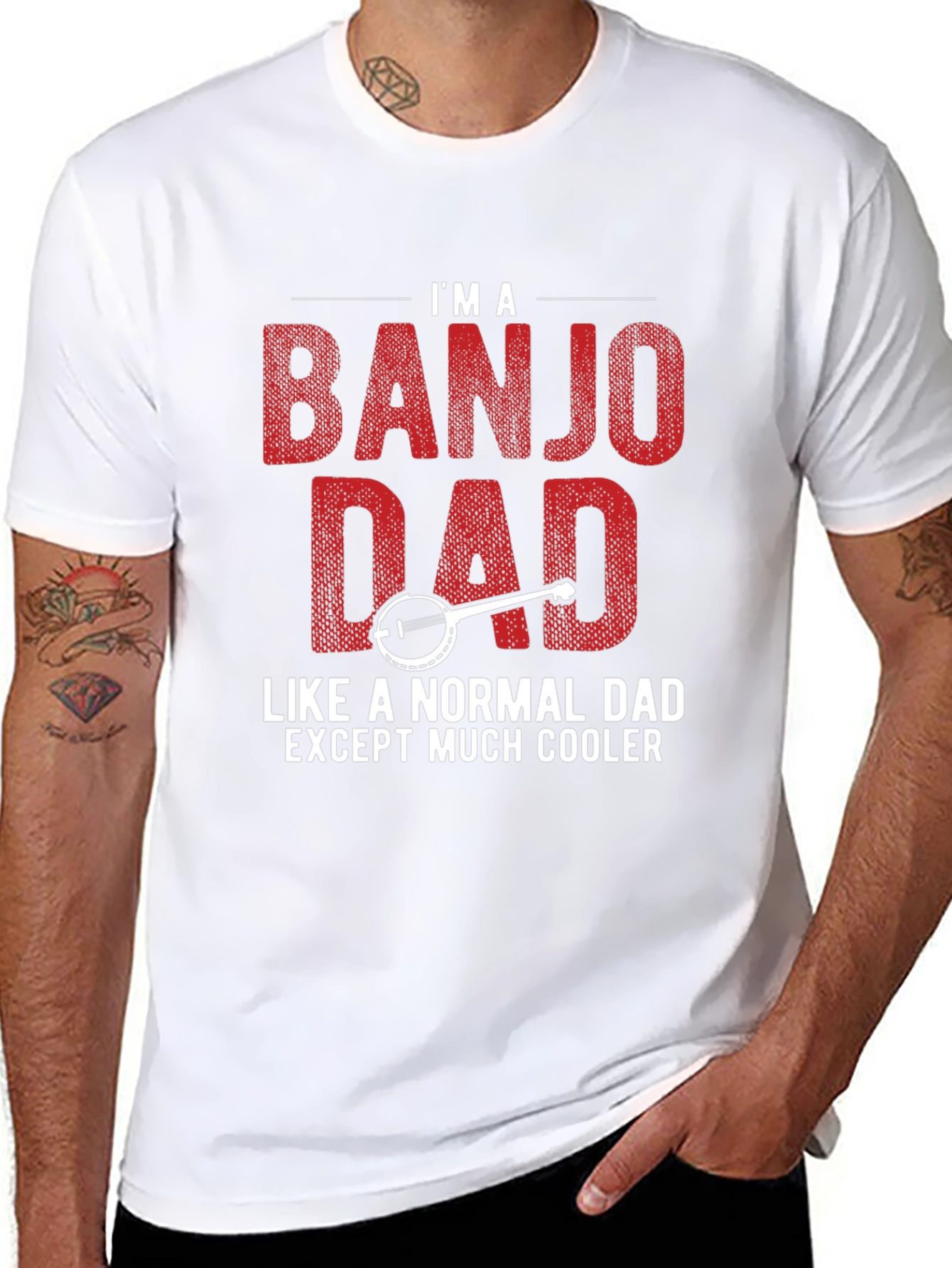 Banjo Dad Graphic T-Shirt - Cool Dad Gift
