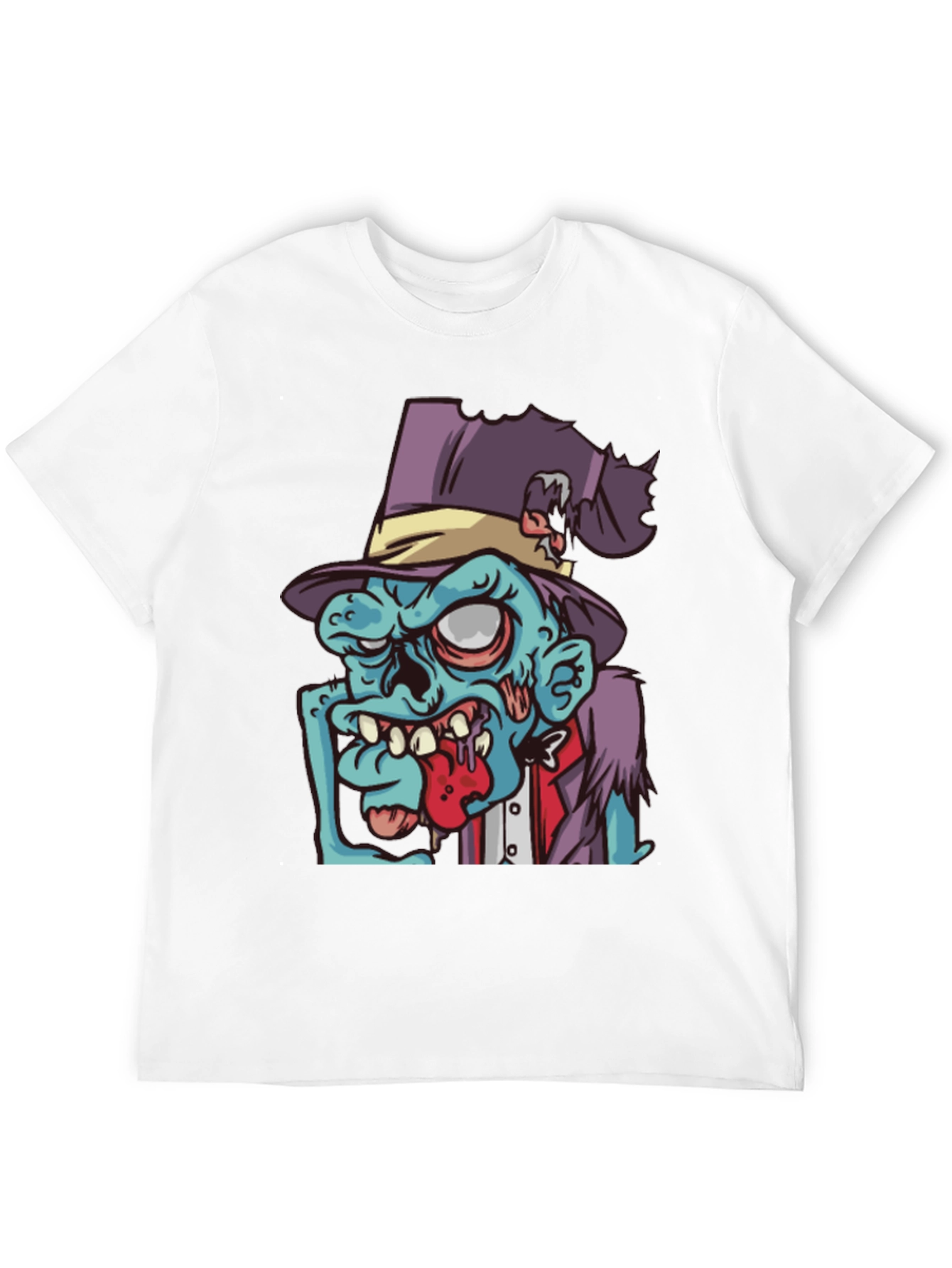 Zombie Cartoon Graphic T-Shirt - Black