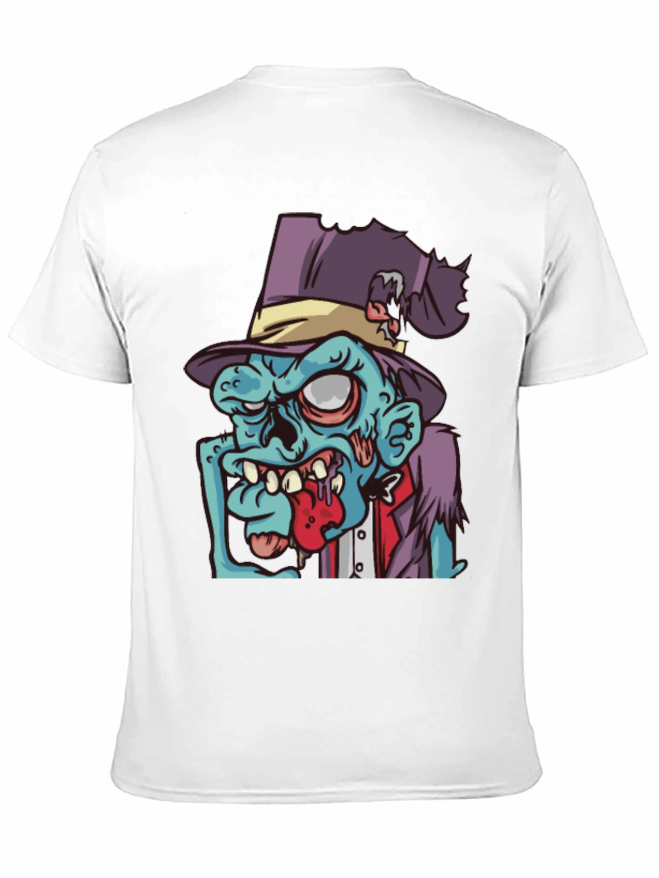 Zombie Cartoon Graphic T-Shirt - Black