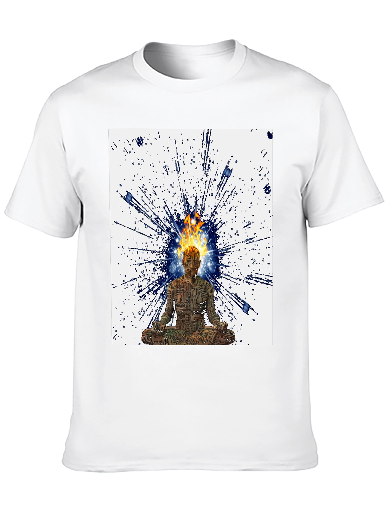 Enlightened Mind T-Shirt - Fire Meditation Design