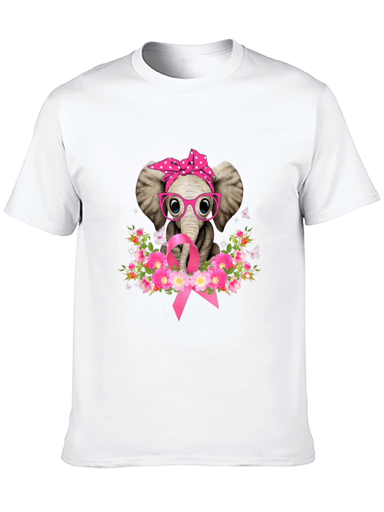 Elephant Breast Cancer Awareness T-Shirt