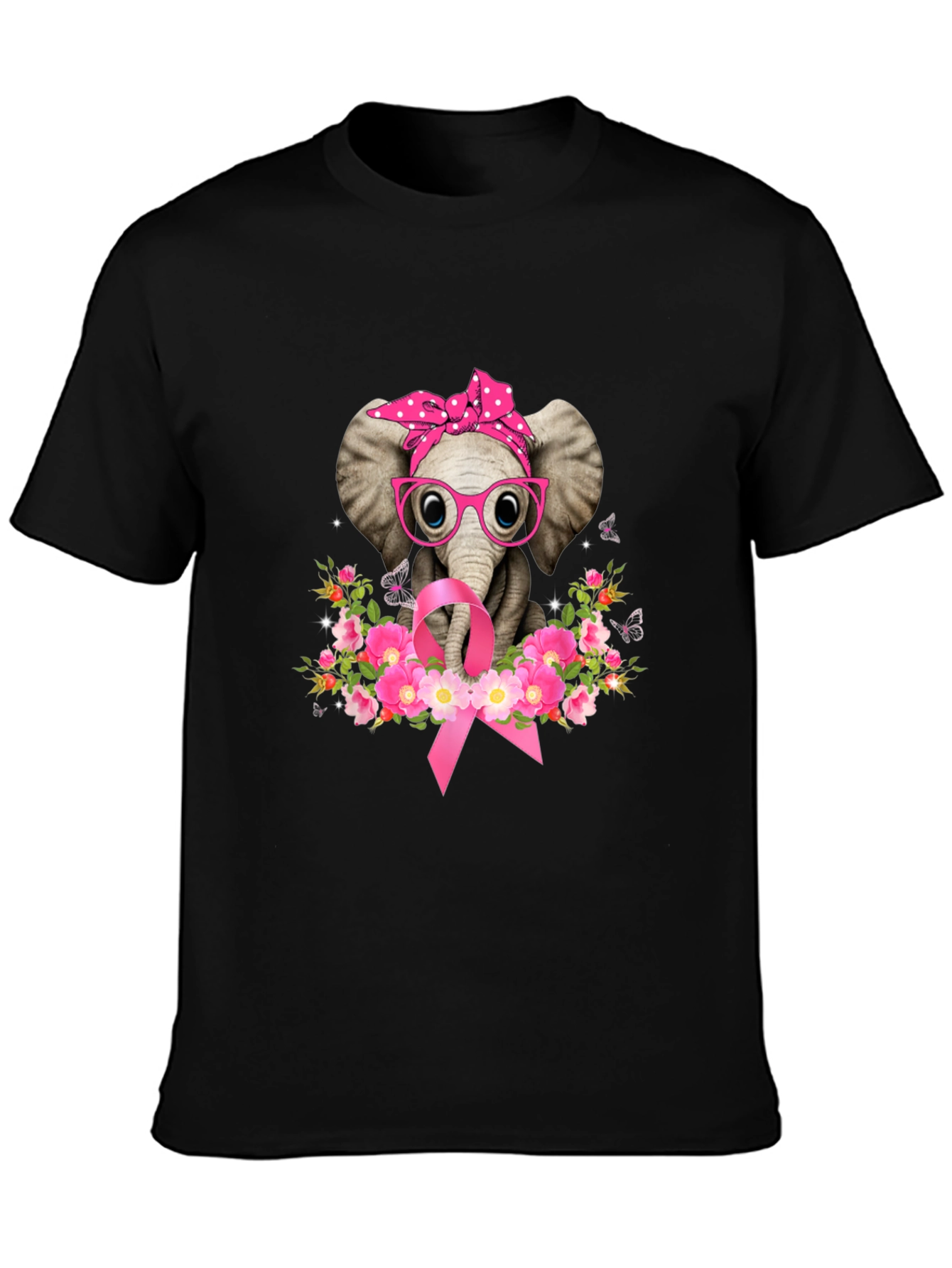 Elephant Breast Cancer Awareness T-Shirt