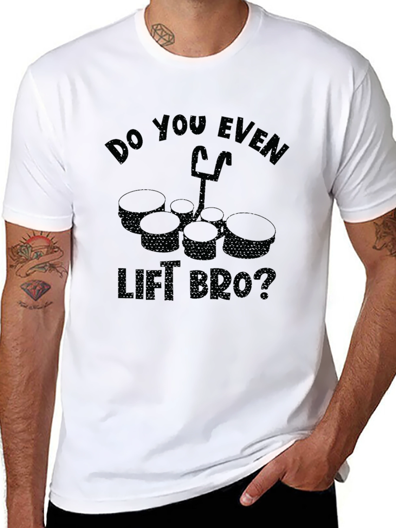 Do You Even Lift Bro? Drum Set T-Shirt