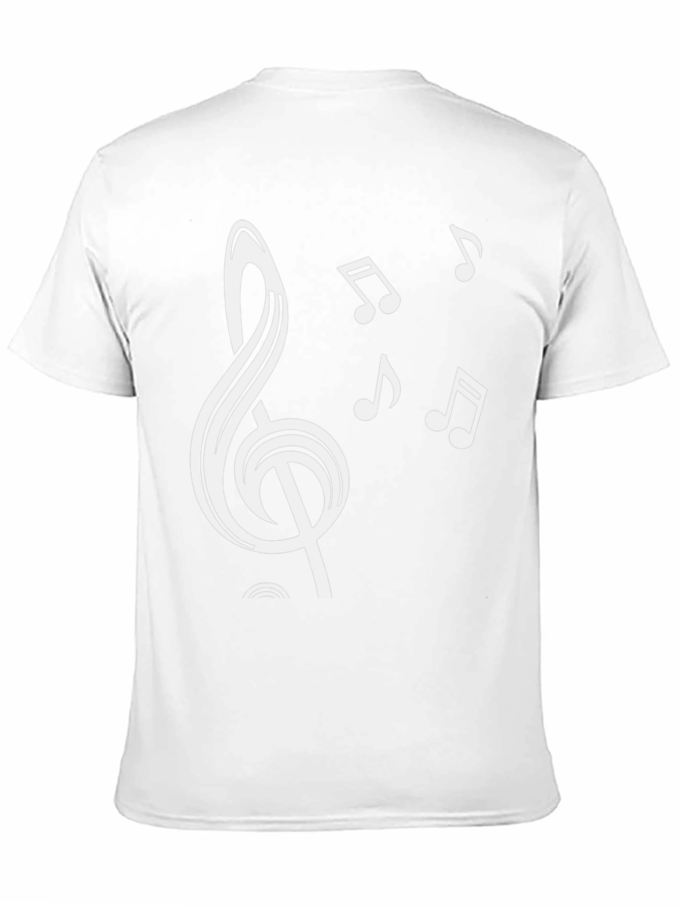 Musical Note Graphic Tee - Black