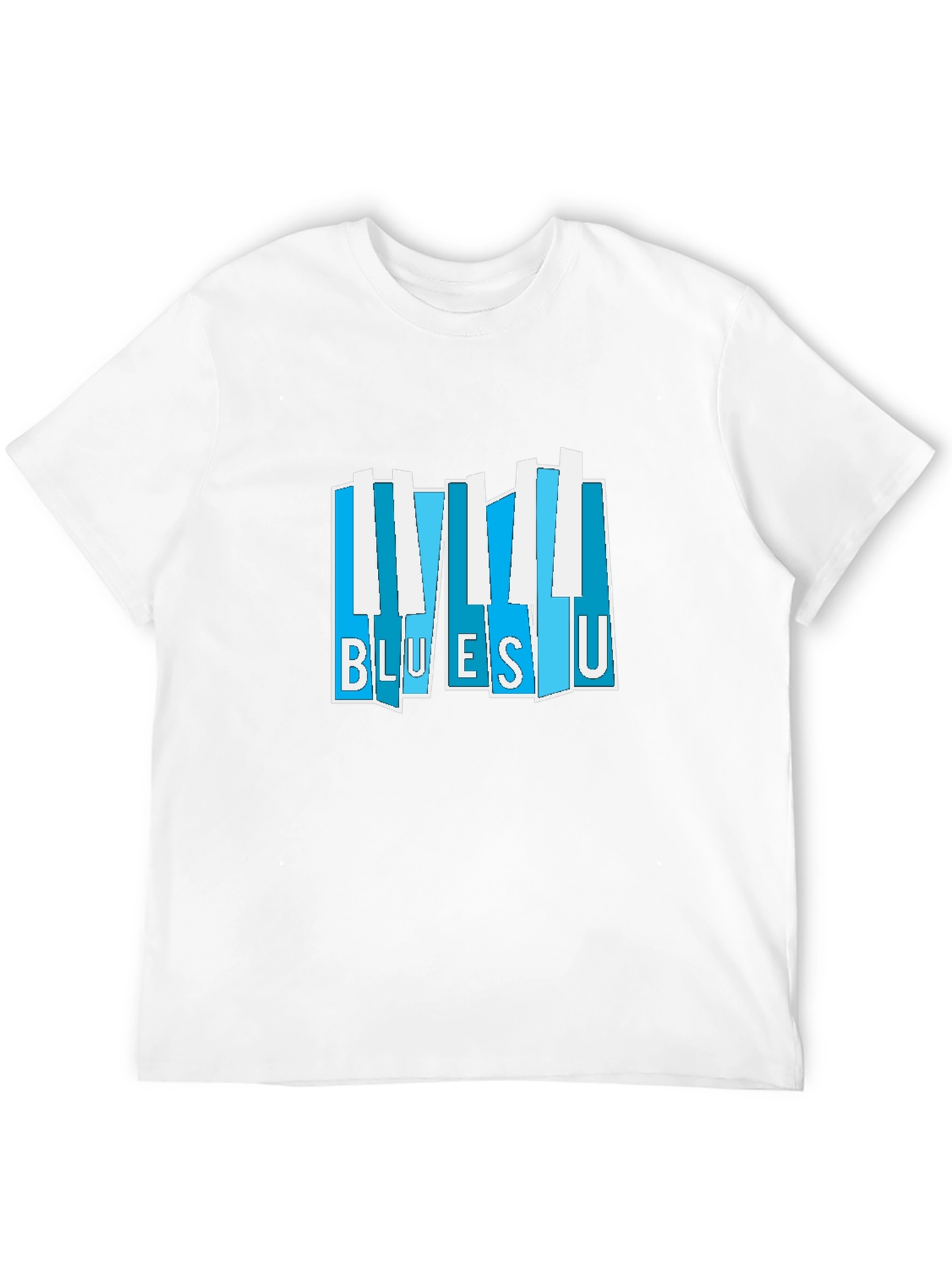 Blues U Piano Keys Graphic Tee - Black