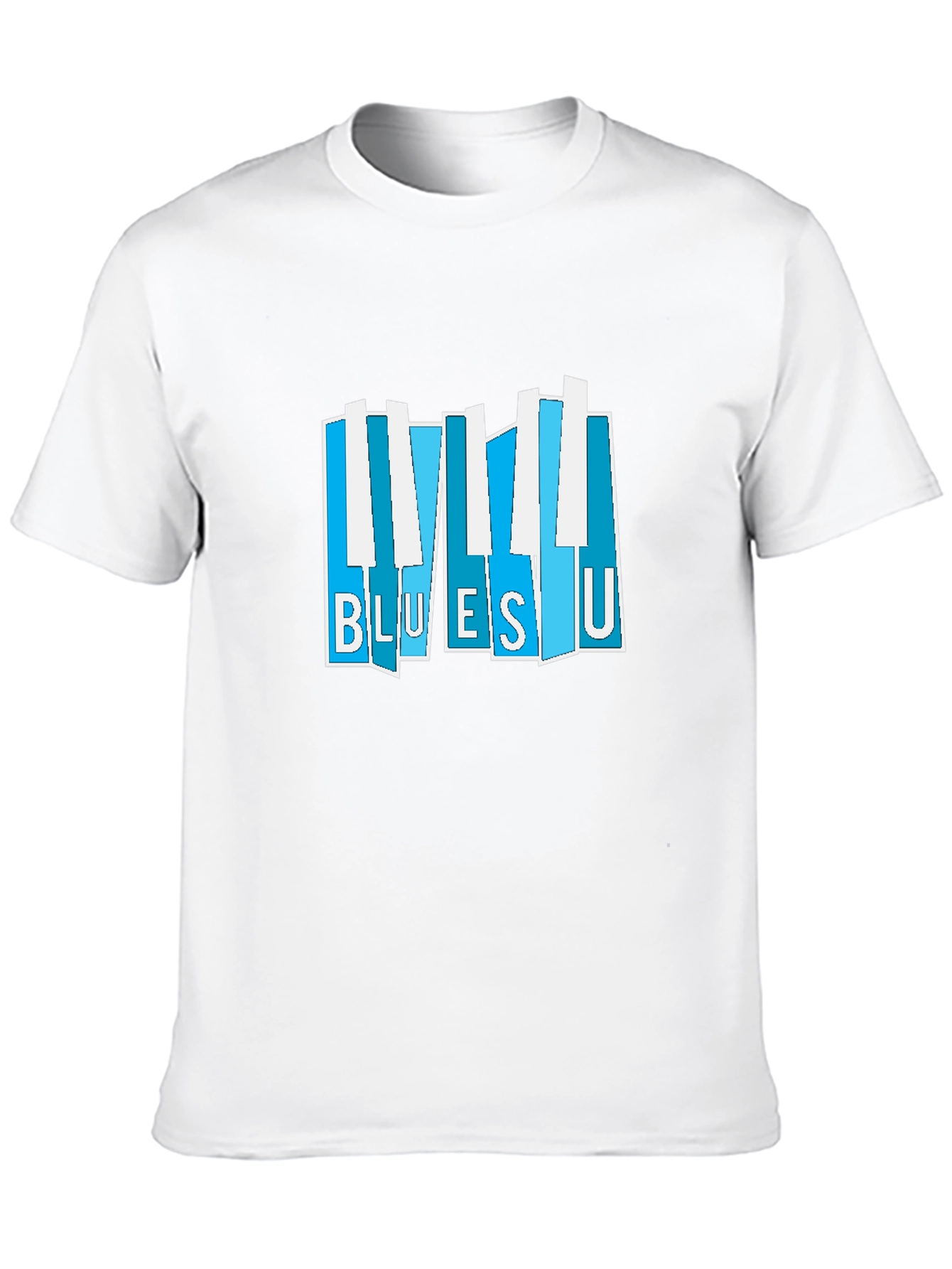 Blues U Piano Keys Graphic Tee - Black