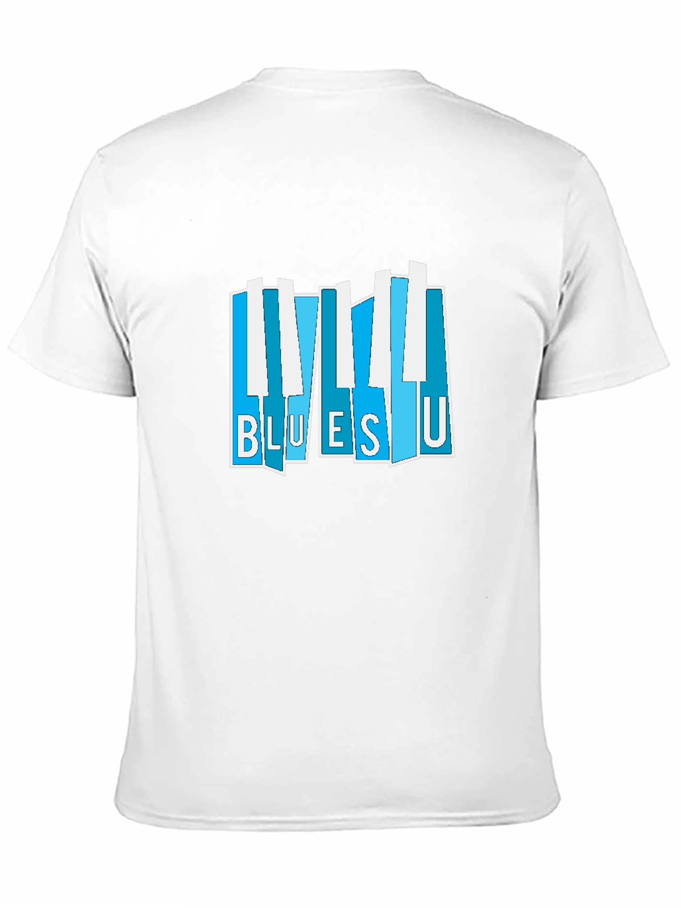Blues U Piano Keys Graphic Tee - Black