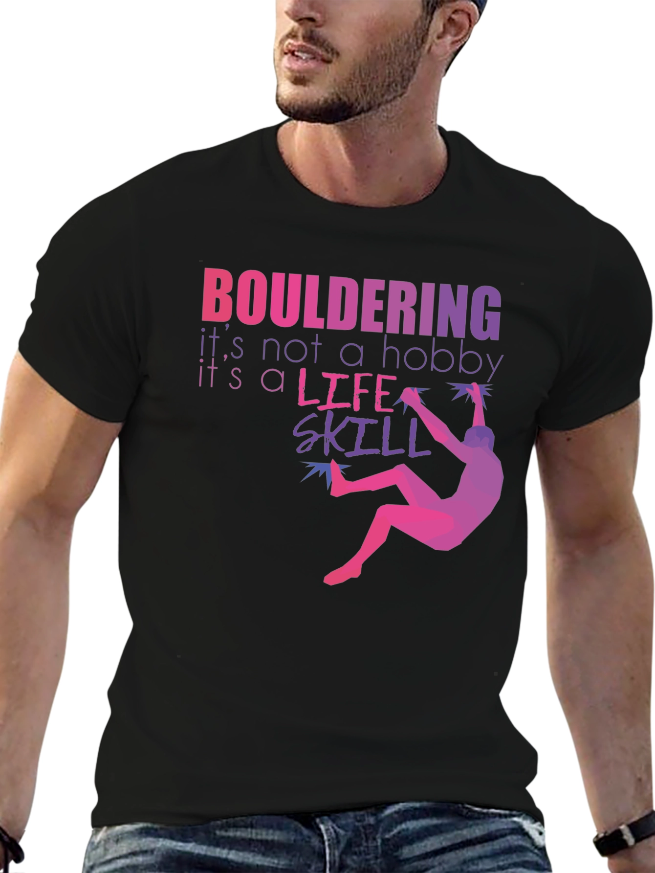 Bouldering Life Skill Graphic Tee