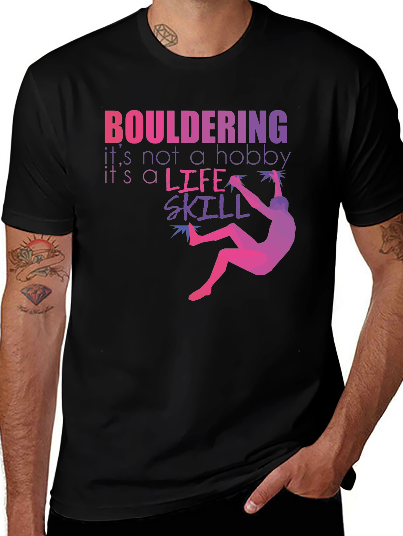 Bouldering Life Skill Graphic Tee