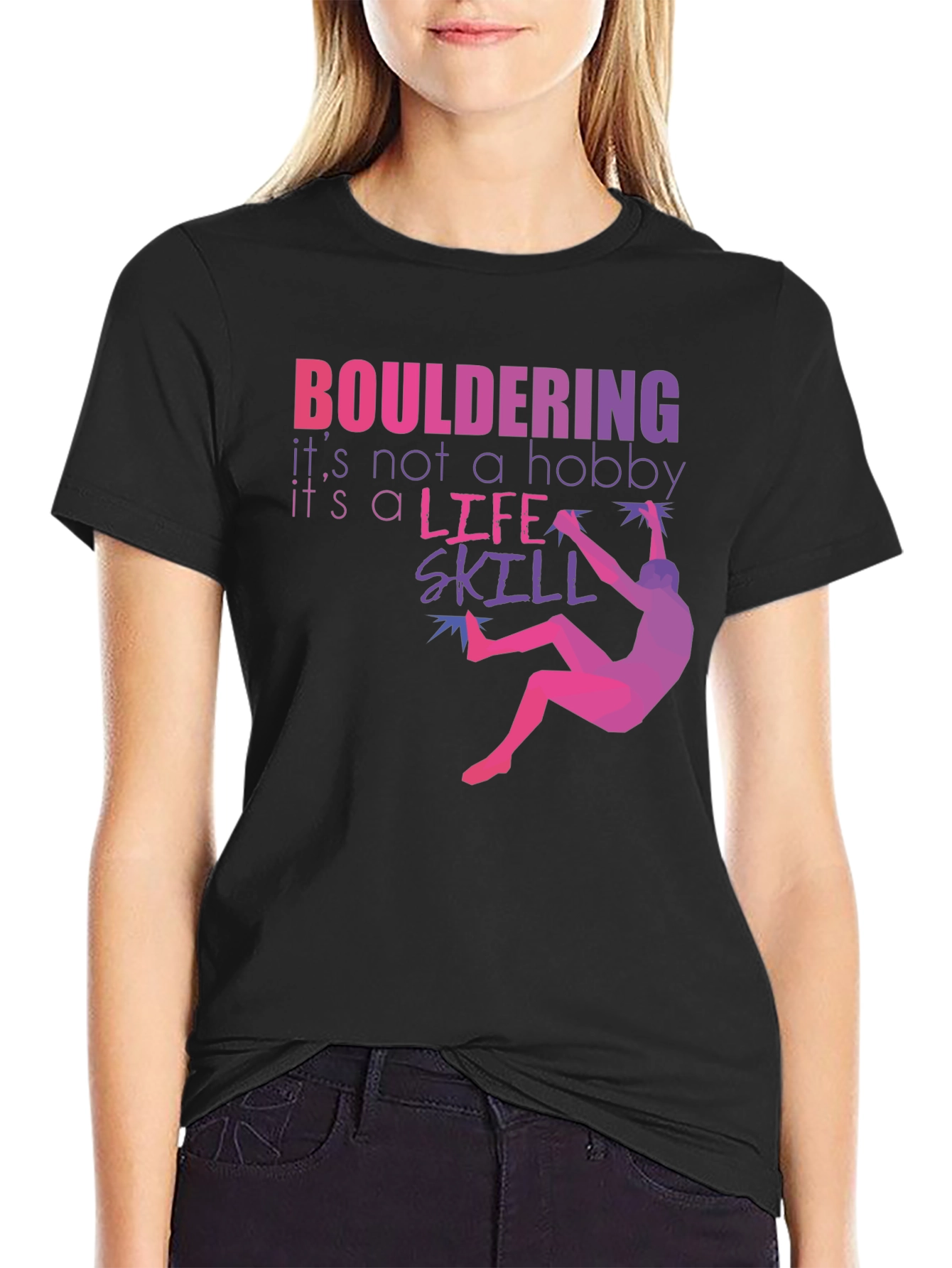 Bouldering Life Skill Graphic Tee