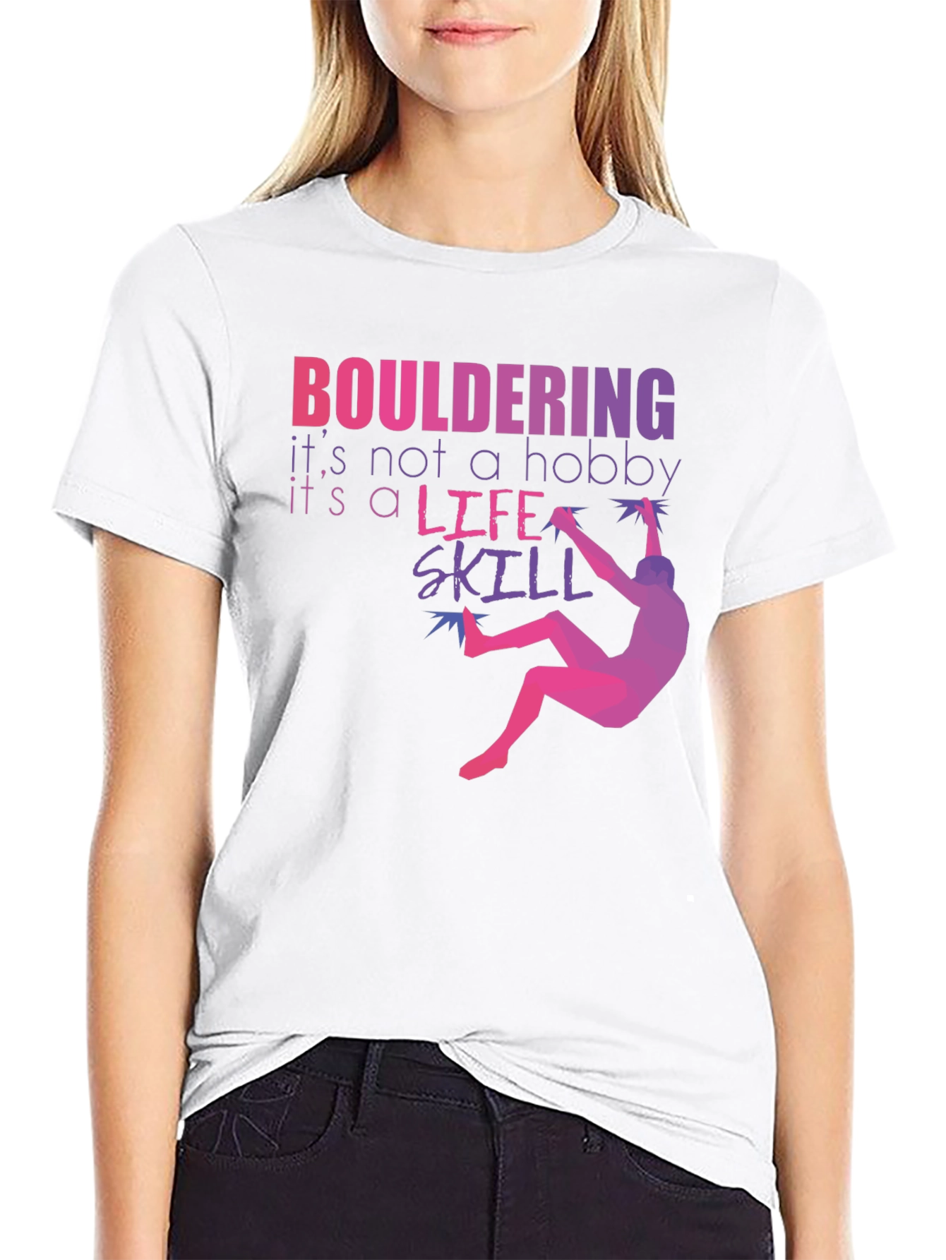 Bouldering Life Skill Graphic Tee