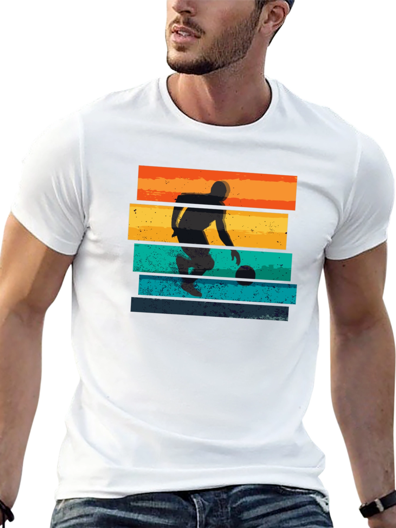 Retro Basketball Player Graphic T-Shirt