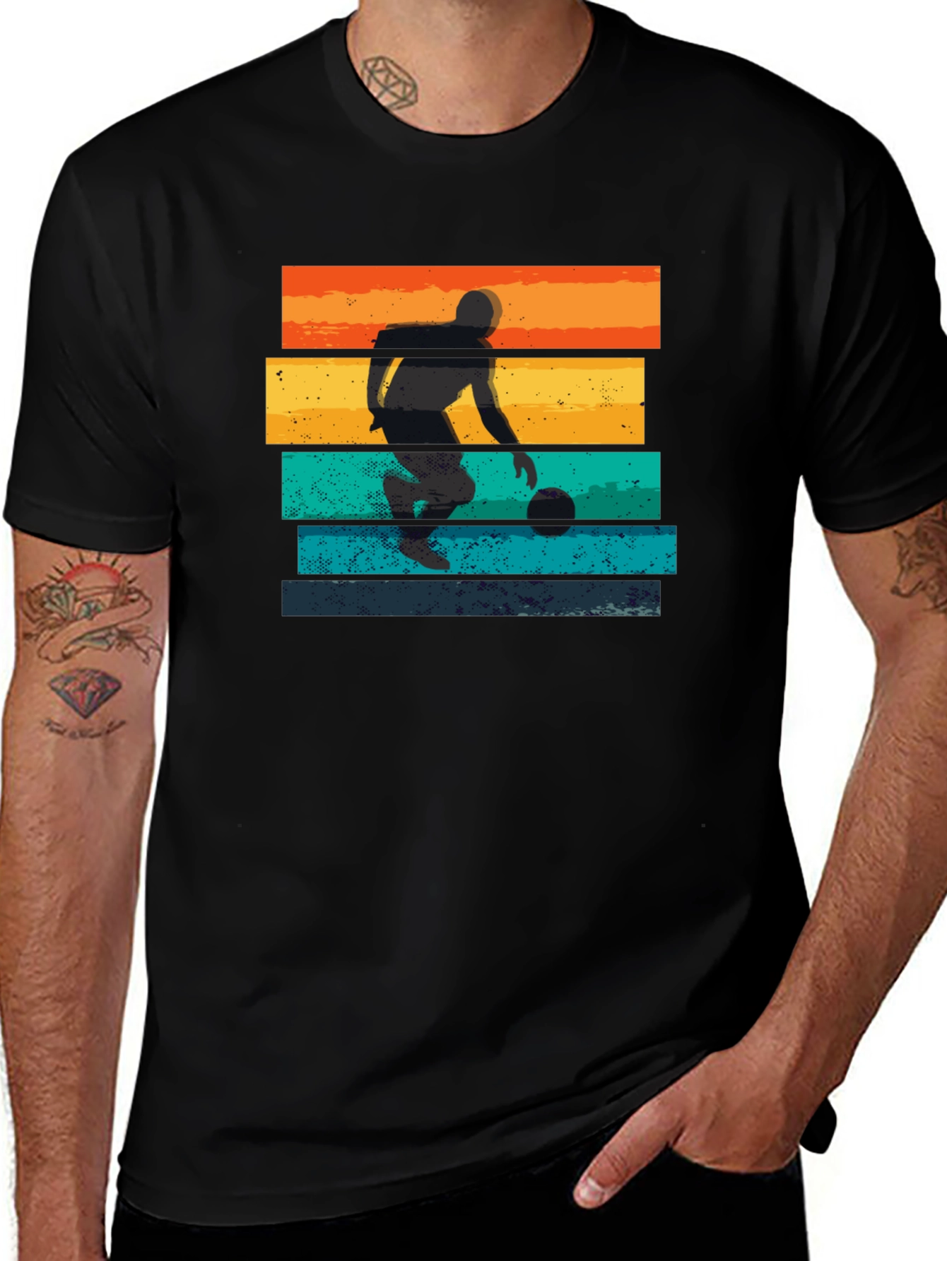 Retro Basketball Player Graphic T-Shirt