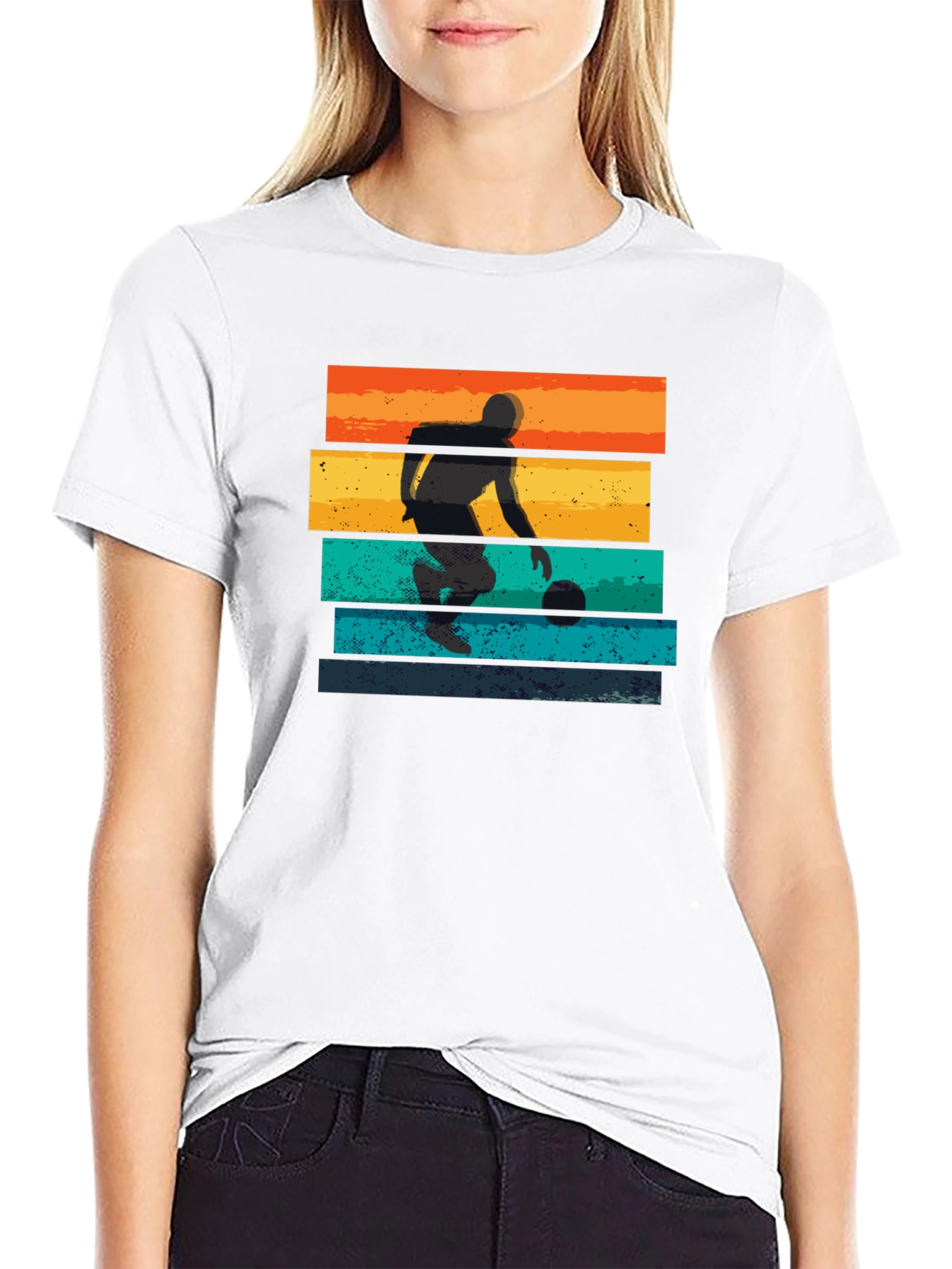 Retro Basketball Player Graphic T-Shirt