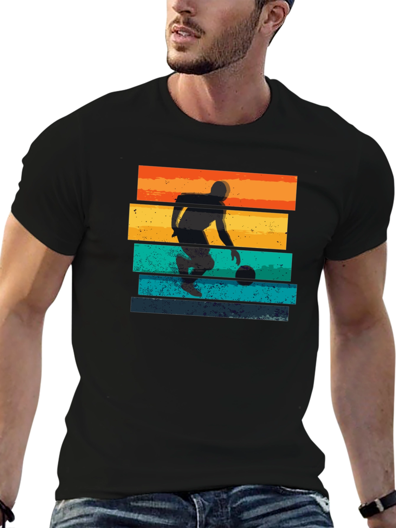 Retro Basketball Player Graphic T-Shirt