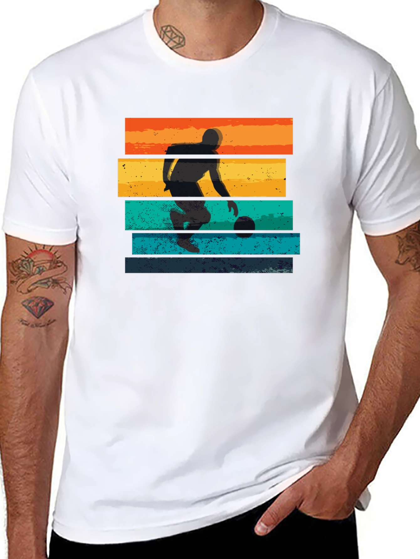 Retro Basketball Player Graphic T-Shirt